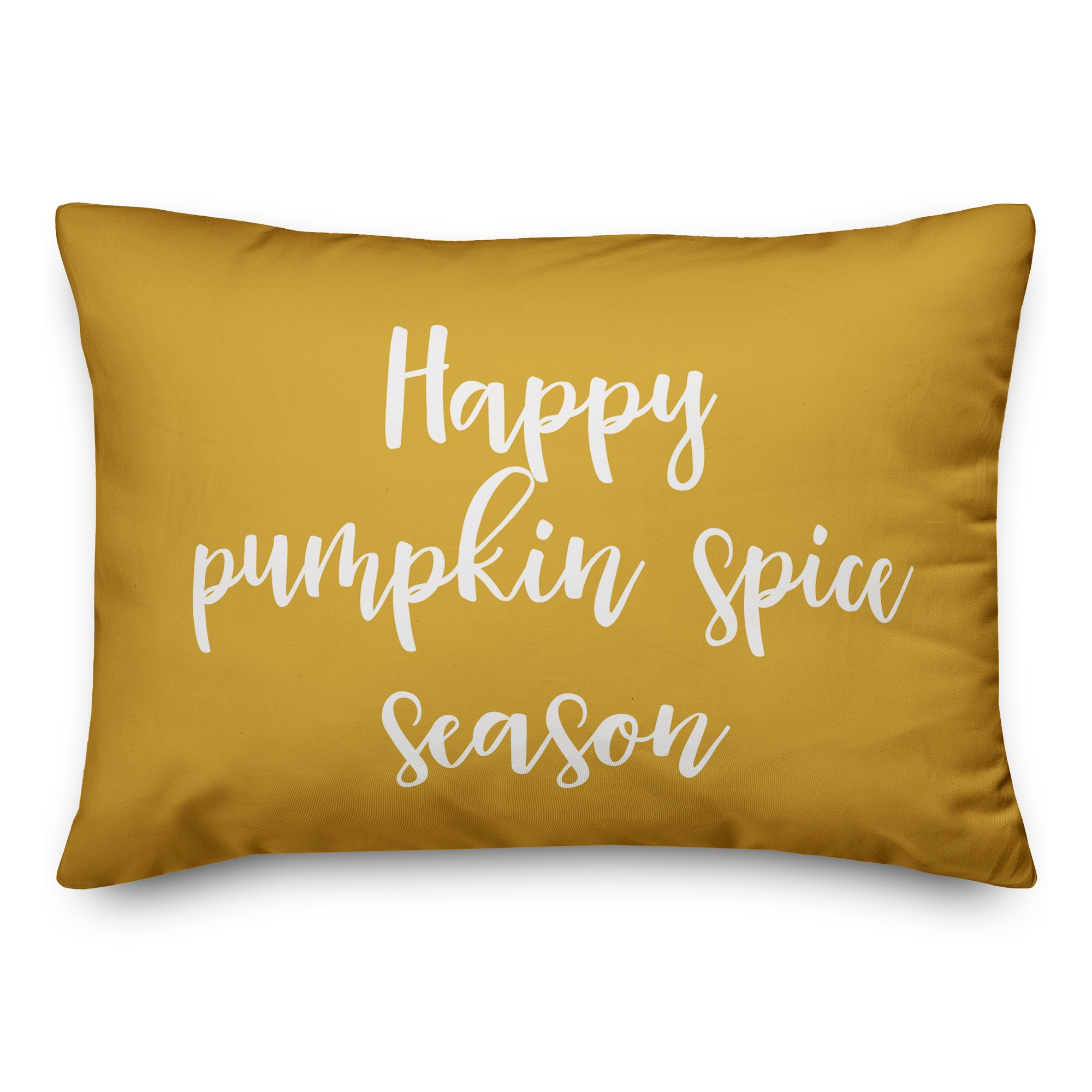 Happy Pumpkin Spice Season in Mustard 14x20 Spun Poly Pillow