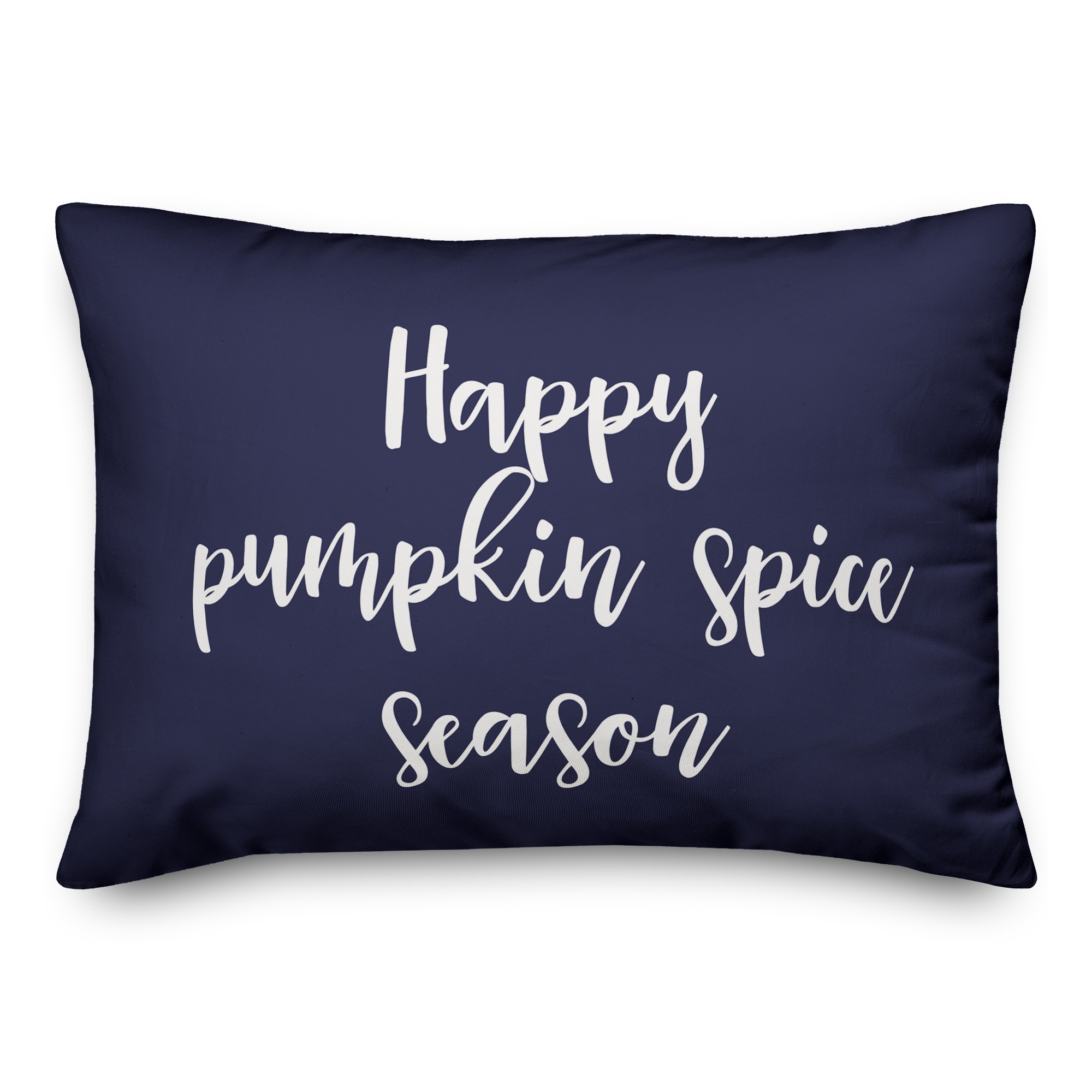 Happy Pumpkin Spice Season in Navy 14x20 Spun Poly Pillow