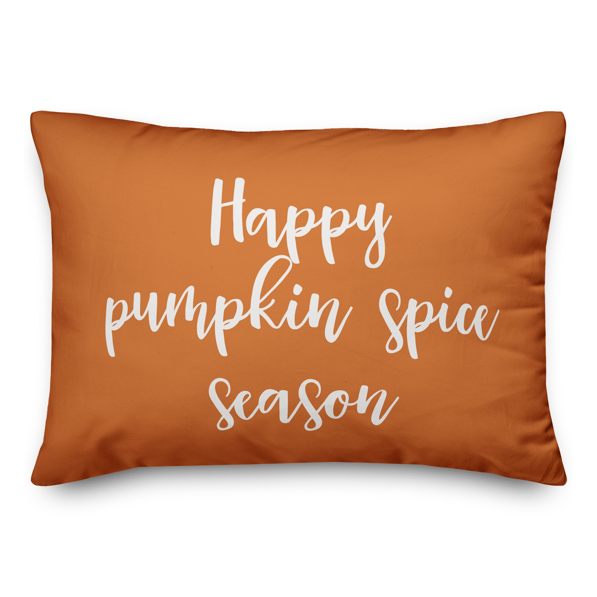 Happy Pumpkin Spice Season in Orange 14x20 Spun Poly Pillow