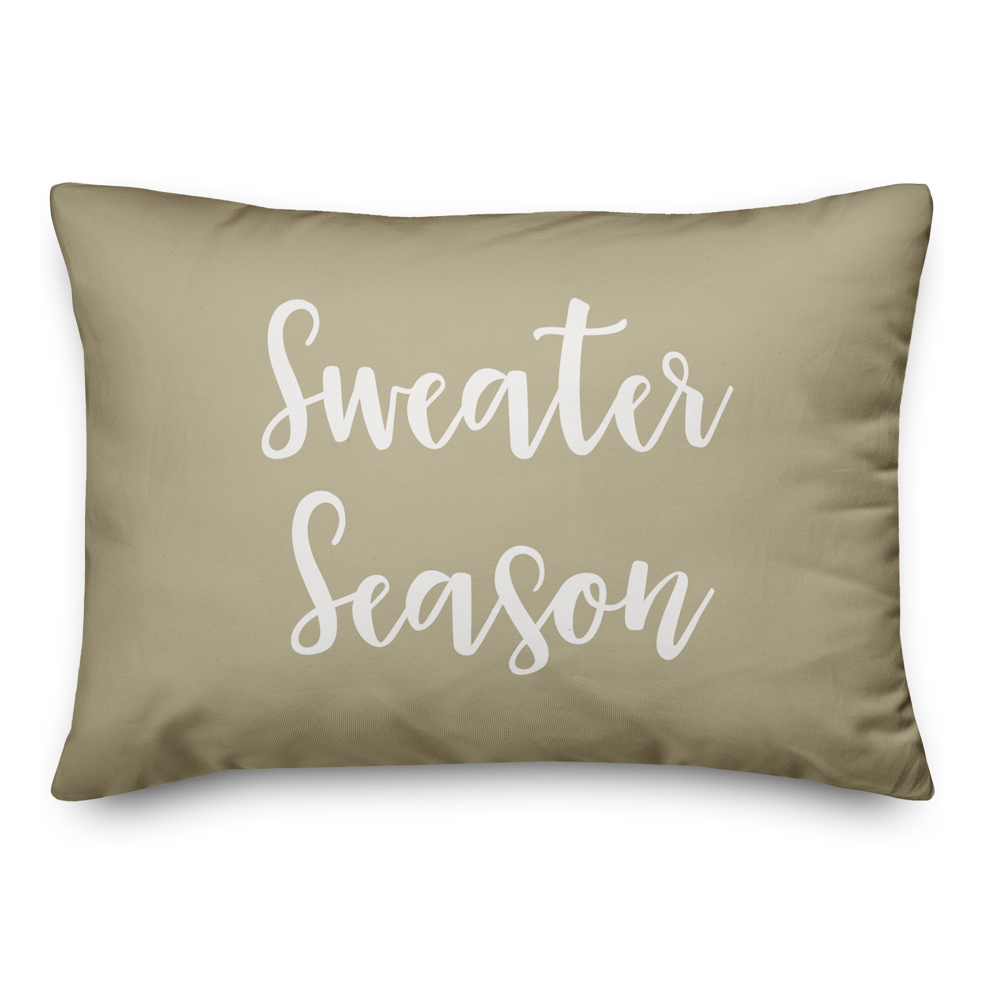 Sweater Season in Beige 14x20 Spun Poly Pillow