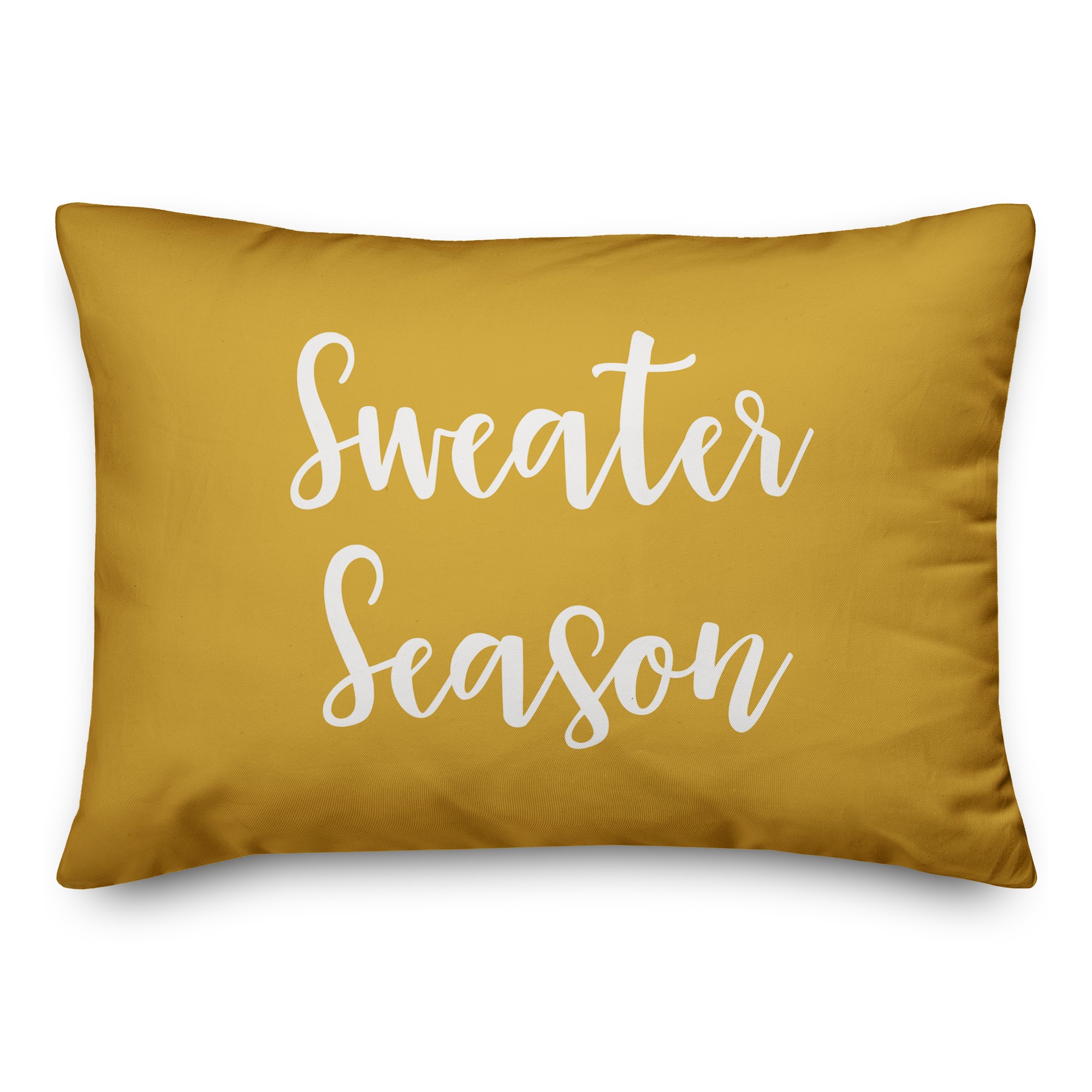 Sweater Season in Mustard 14x20 Spun Poly Pillow