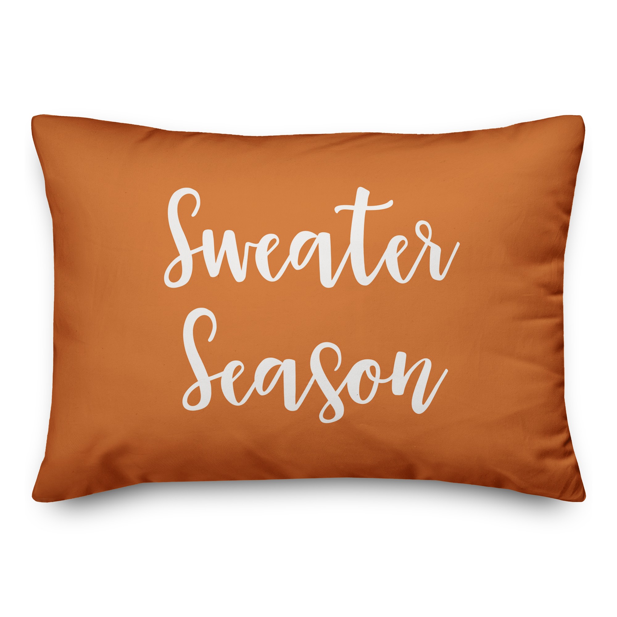 Sweater Season in Orange 14x20 Spun Poly Pillow