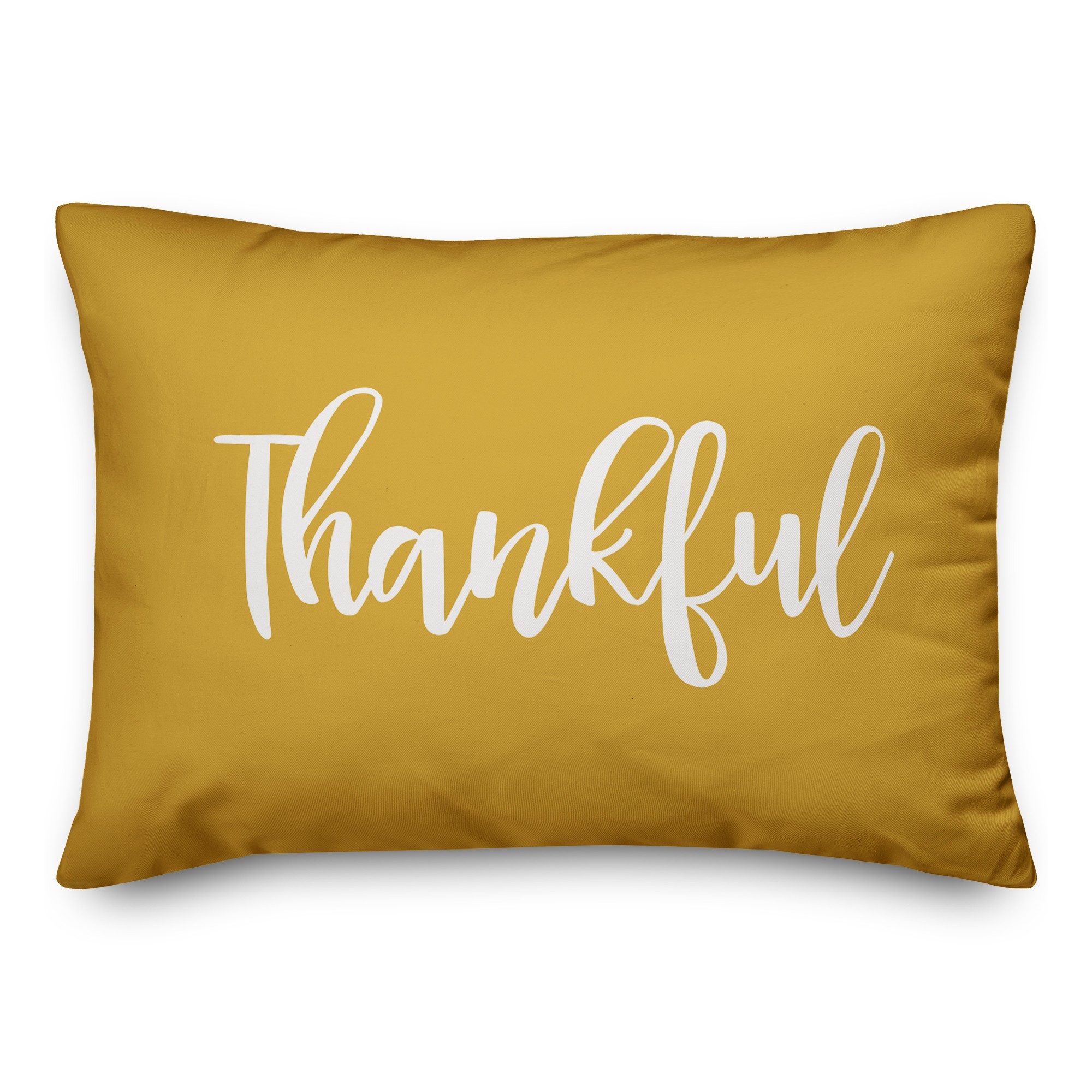 Thankful in Mustard 14x20 Spun Poly Pillow