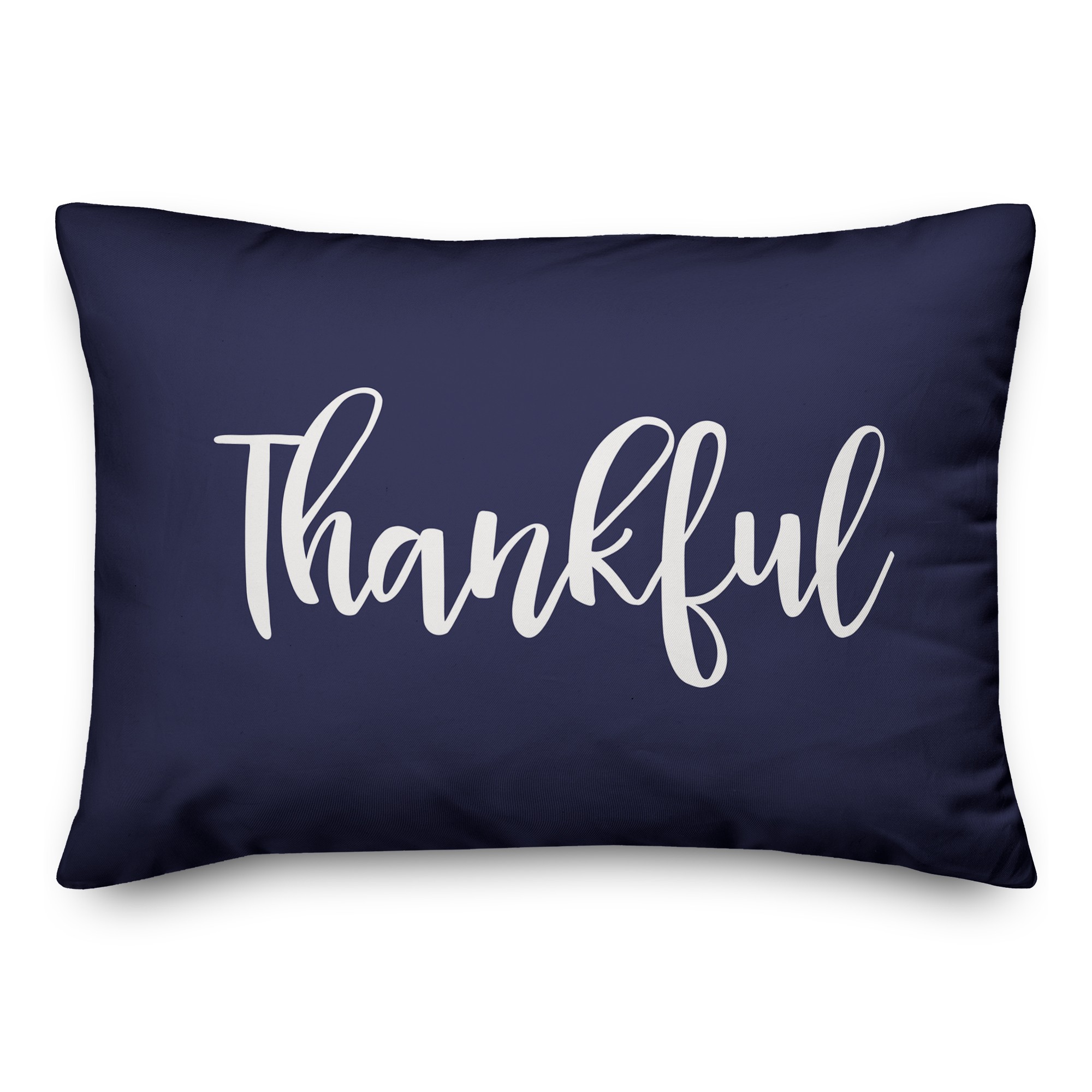 Thankful in Navy 14x20 Spun Poly Pillow