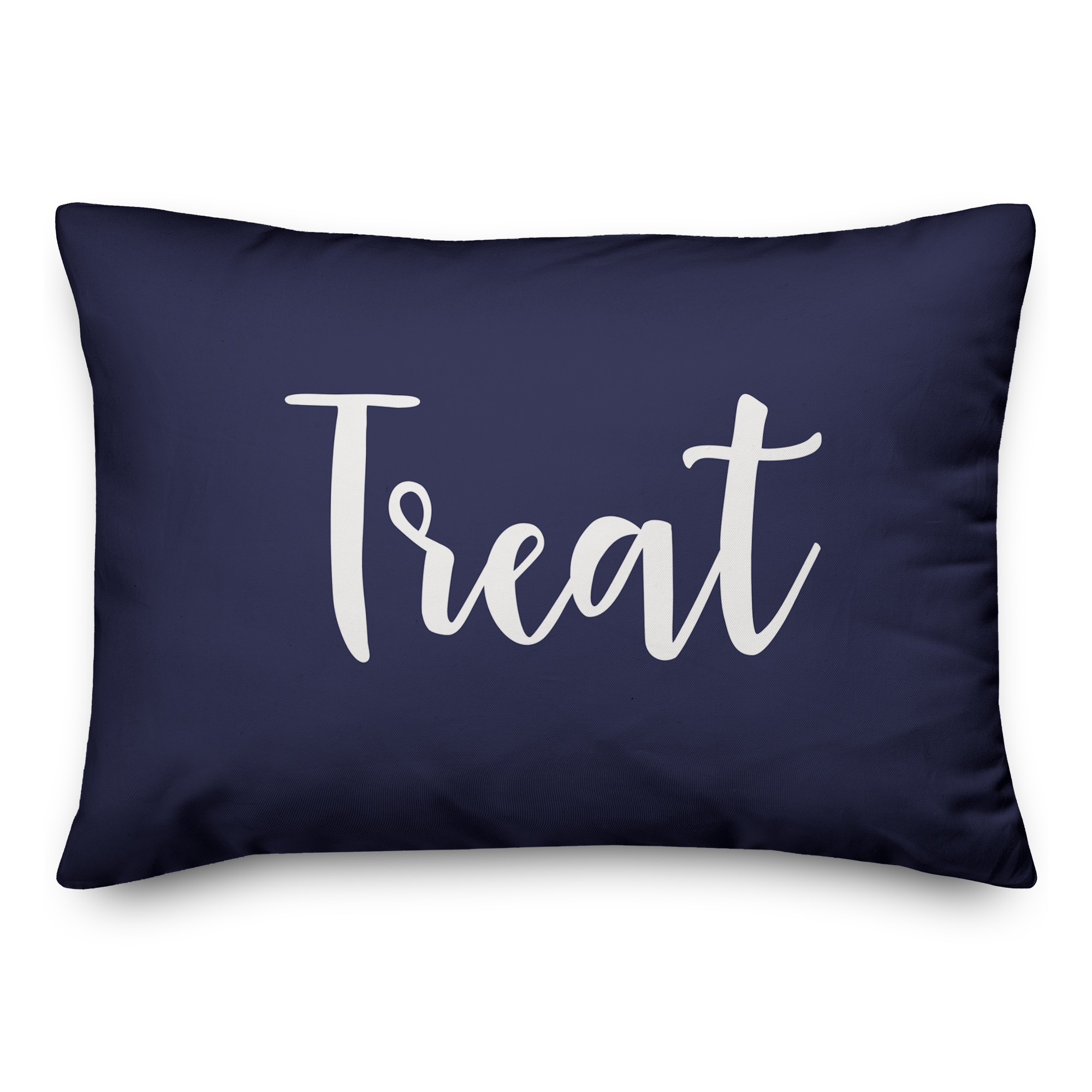 Treat in Navy 14x20 Spun Poly Pillow
