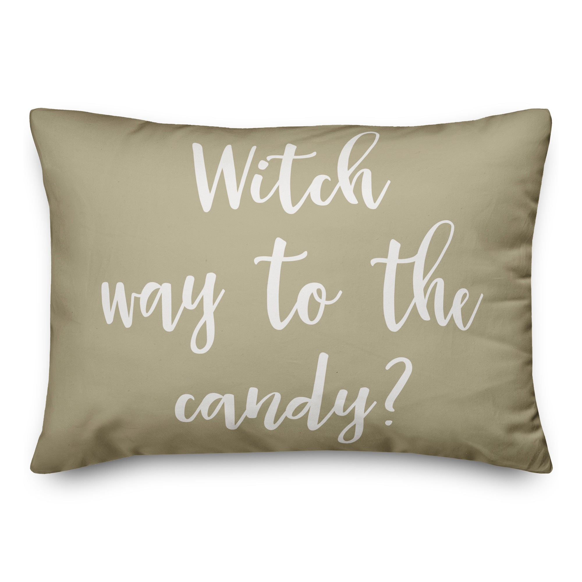 Witch Way To The Candy in Beige 14x20 Spun Poly Pillow
