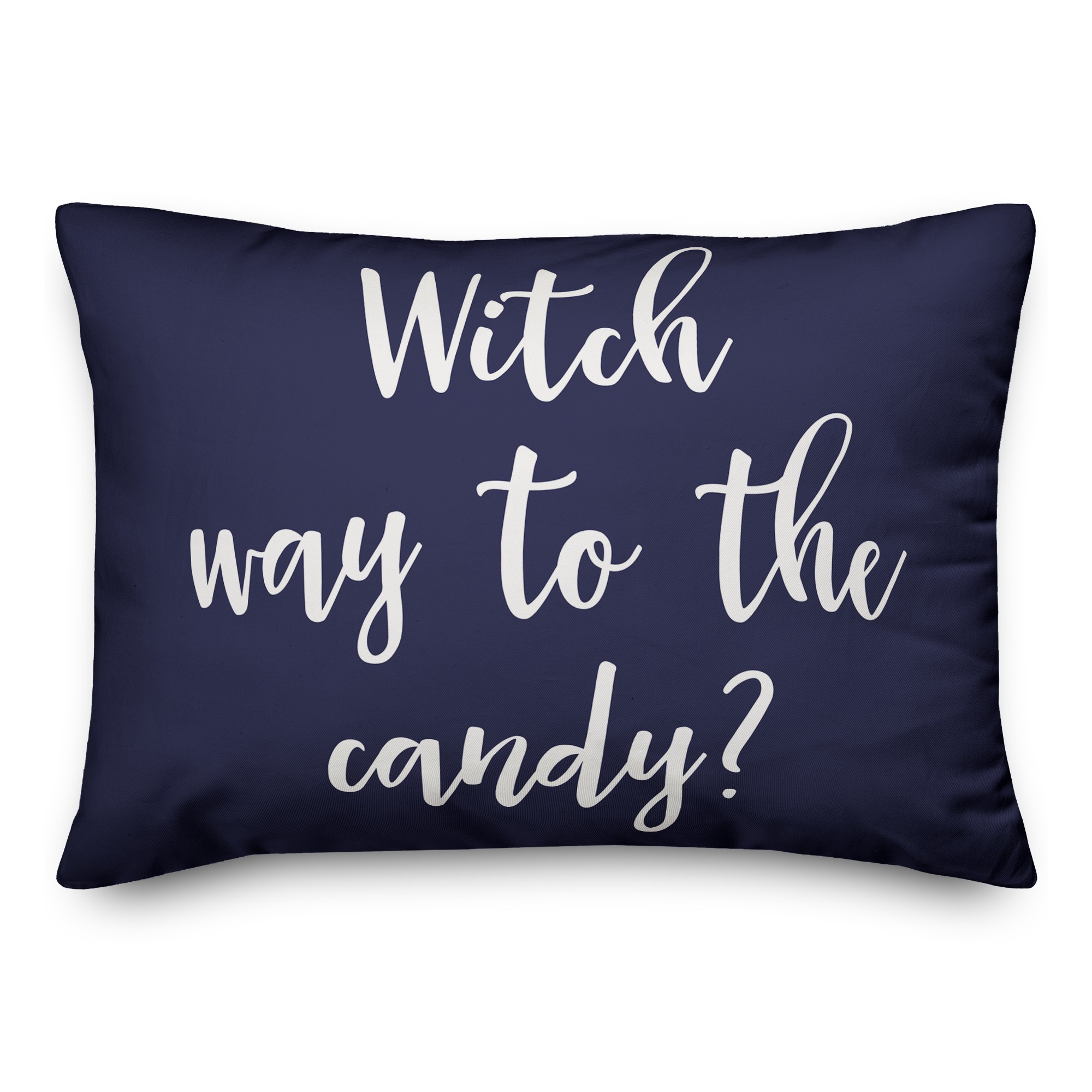 Witch Way To The Candy in Navy 14x20 Spun Poly Pillow
