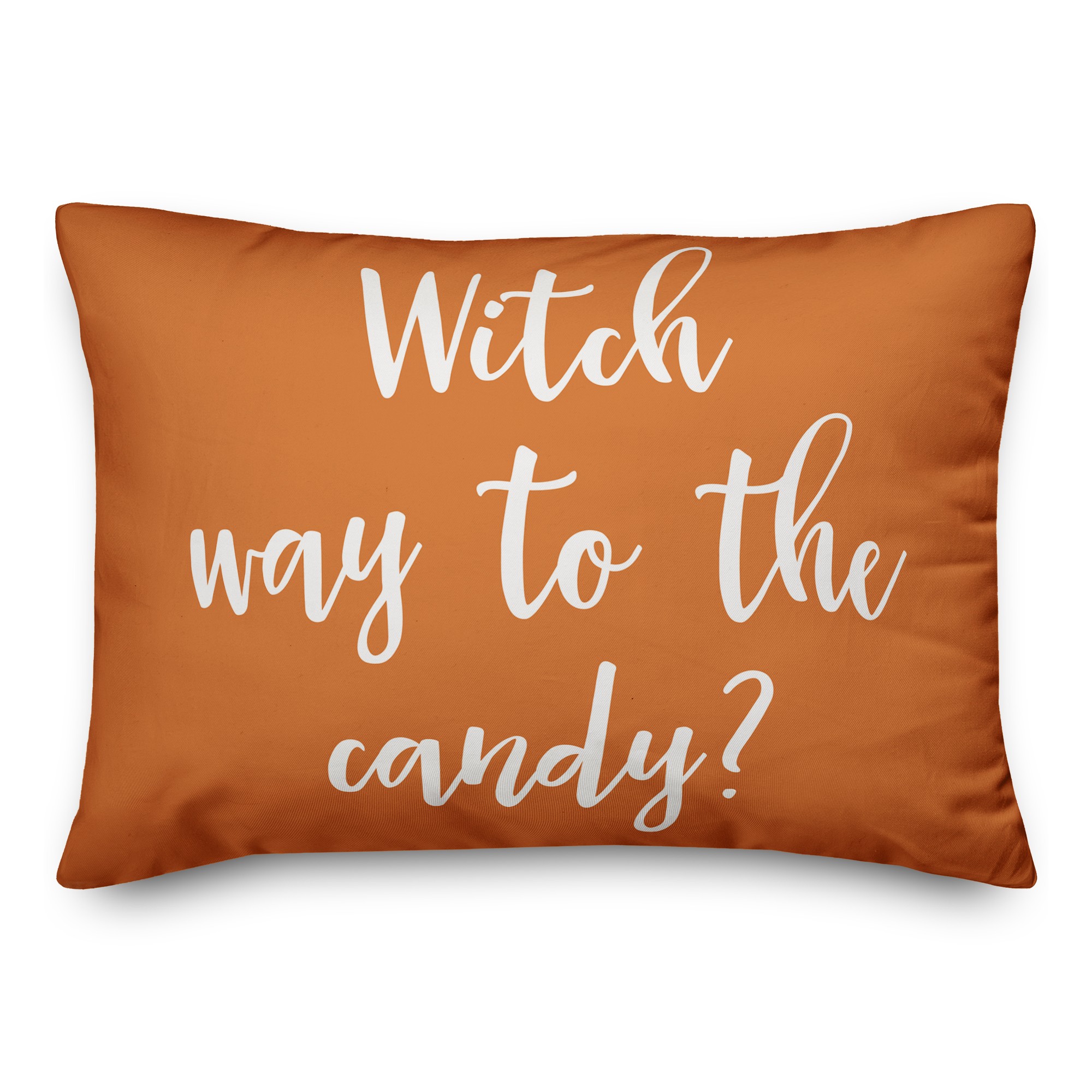 Witch Way To The Candy in Orange 14x20 Spun Poly Pillow
