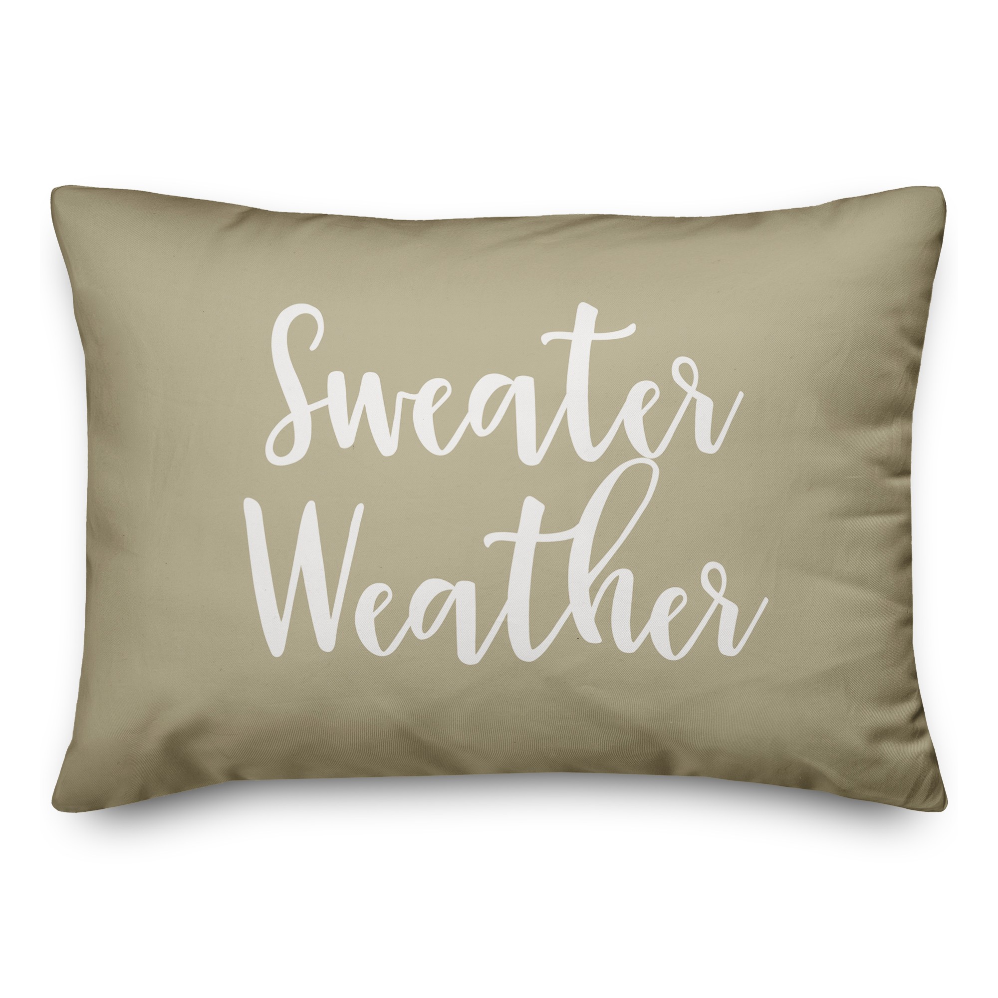 Sweater Weather in Beige 14x20 Spun Poly Pillow