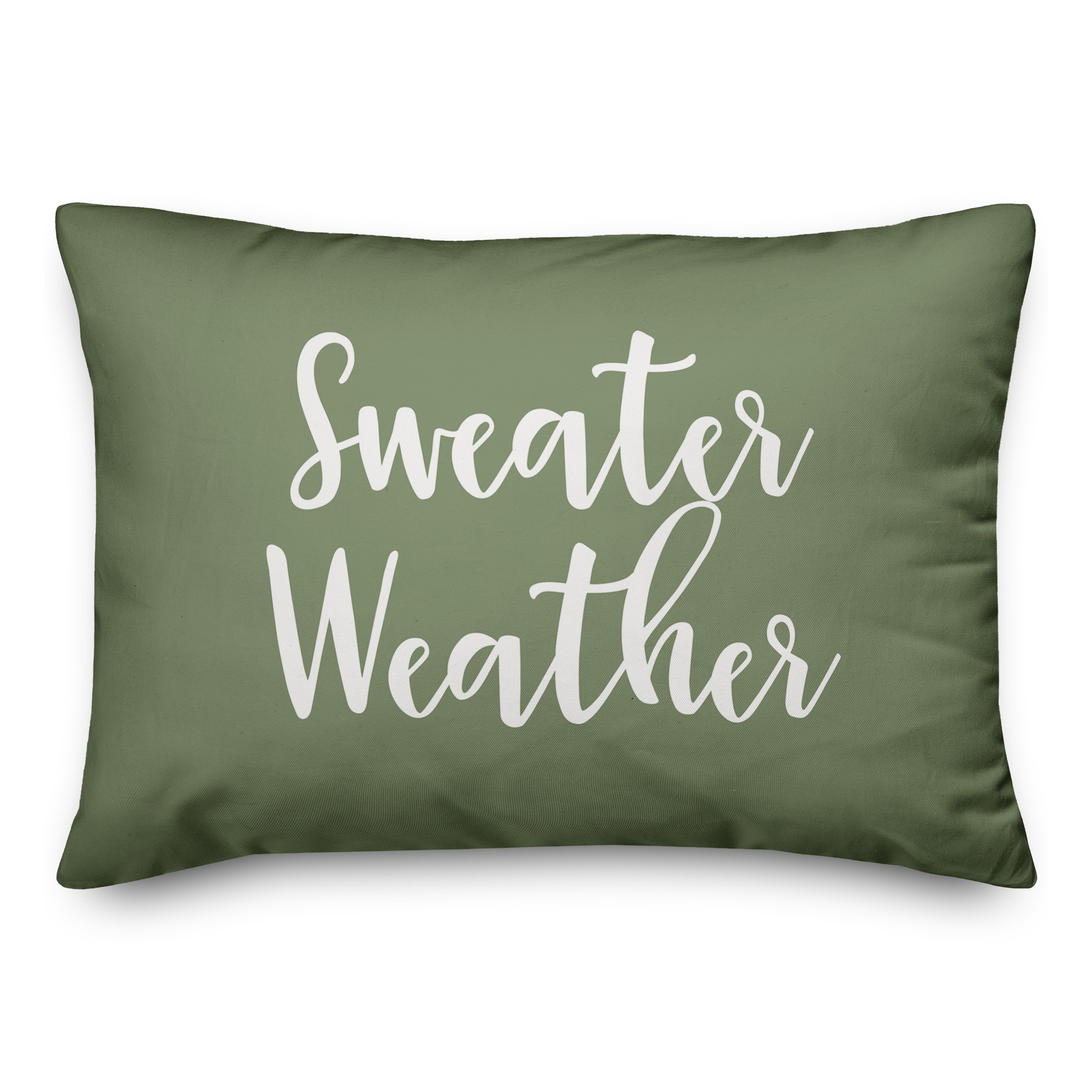 Sweater Weather in Green 14x20 Spun Poly Pillow