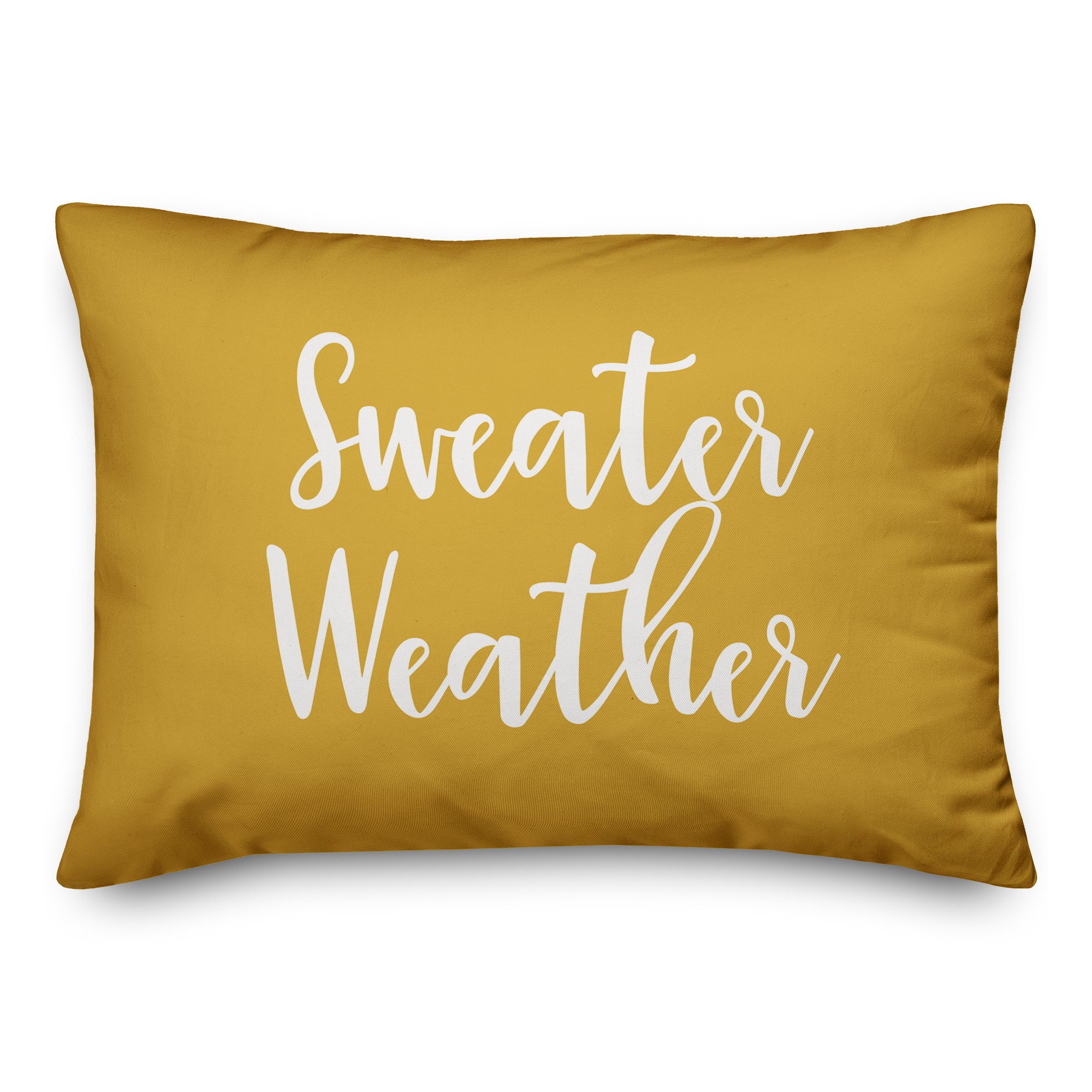 Sweater Weather in Mustard 14x20 Spun Poly Pillow
