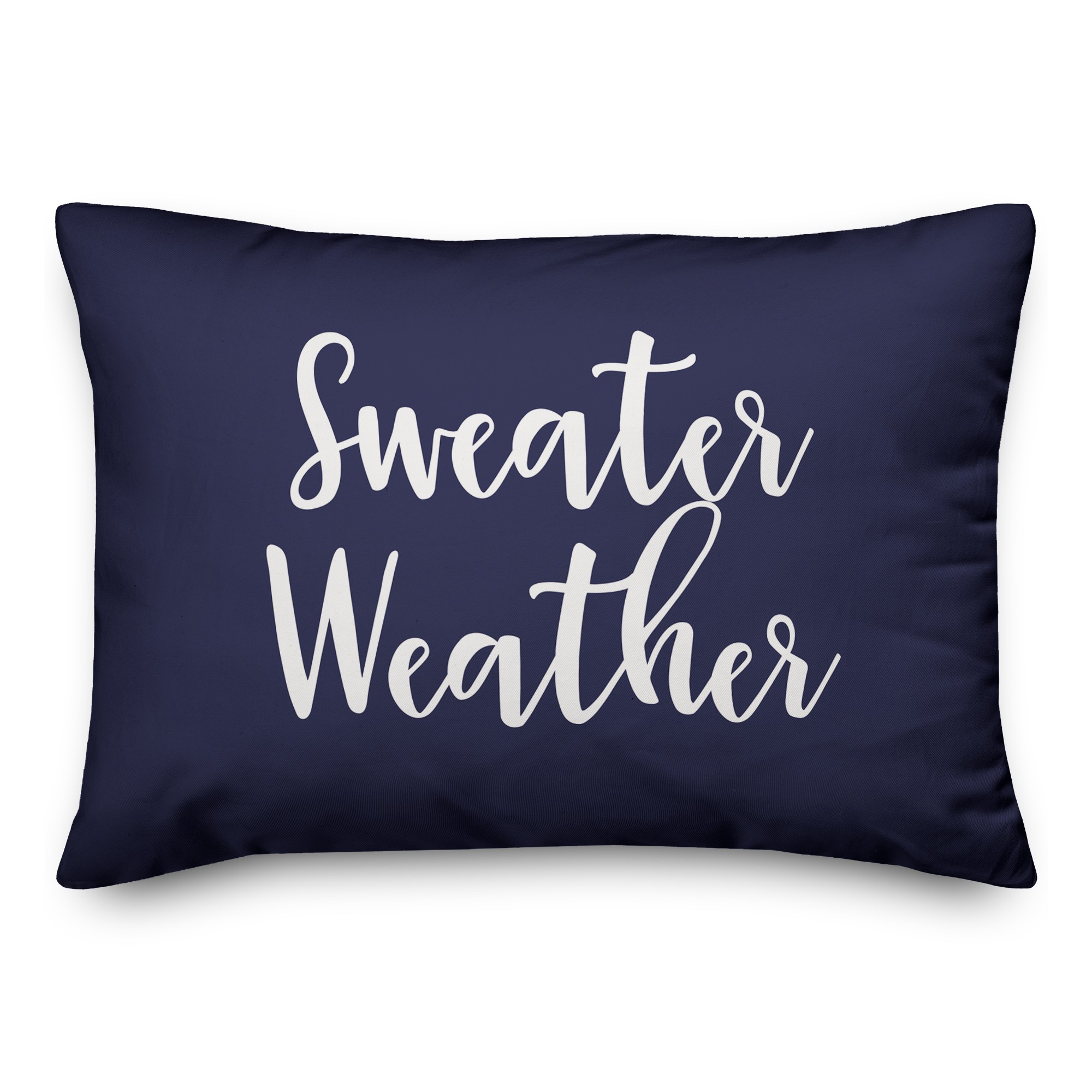 Sweater Weather in Navy 14x20 Spun Poly Pillow