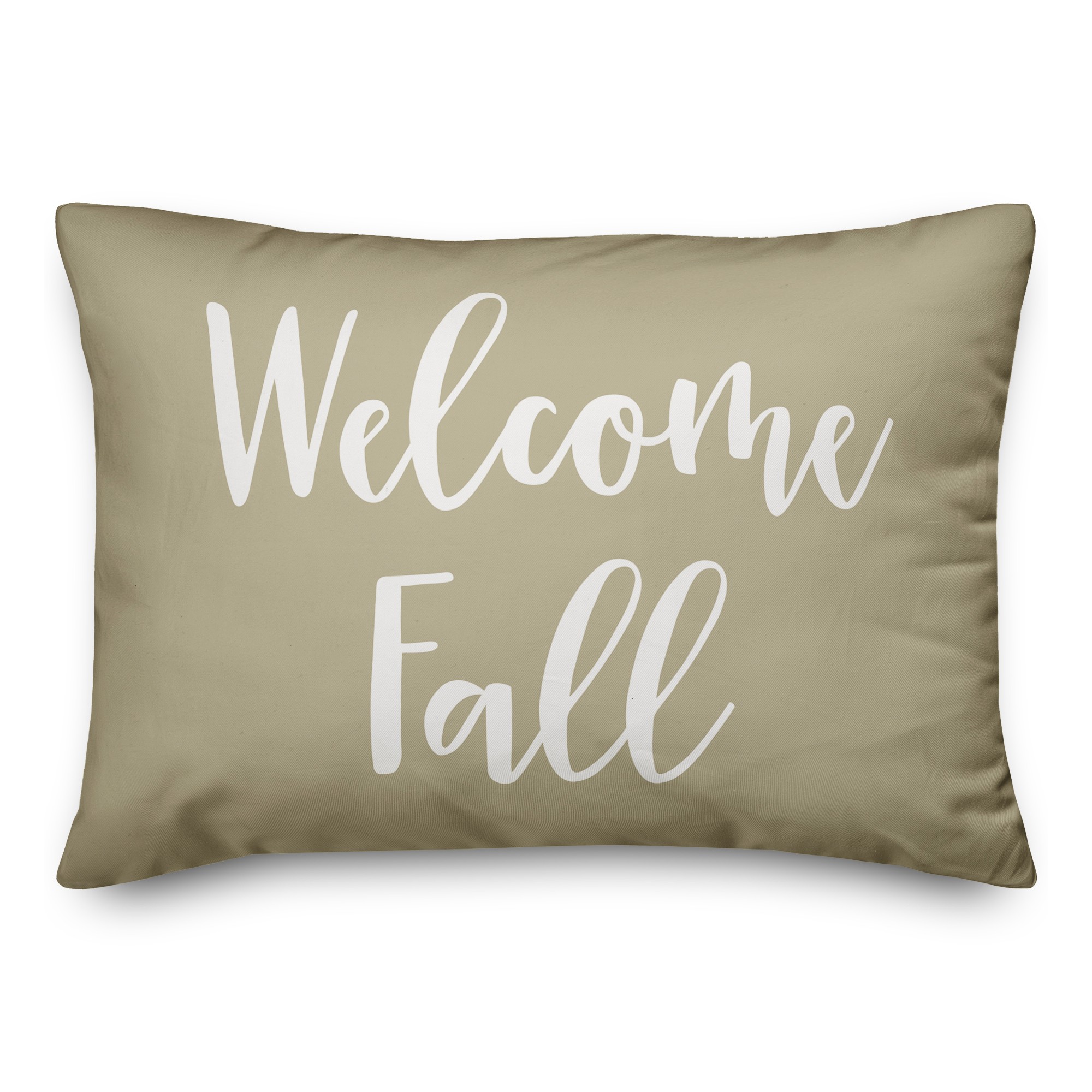 Welcome Fall in Beige 14x20 Spun Poly Pillow