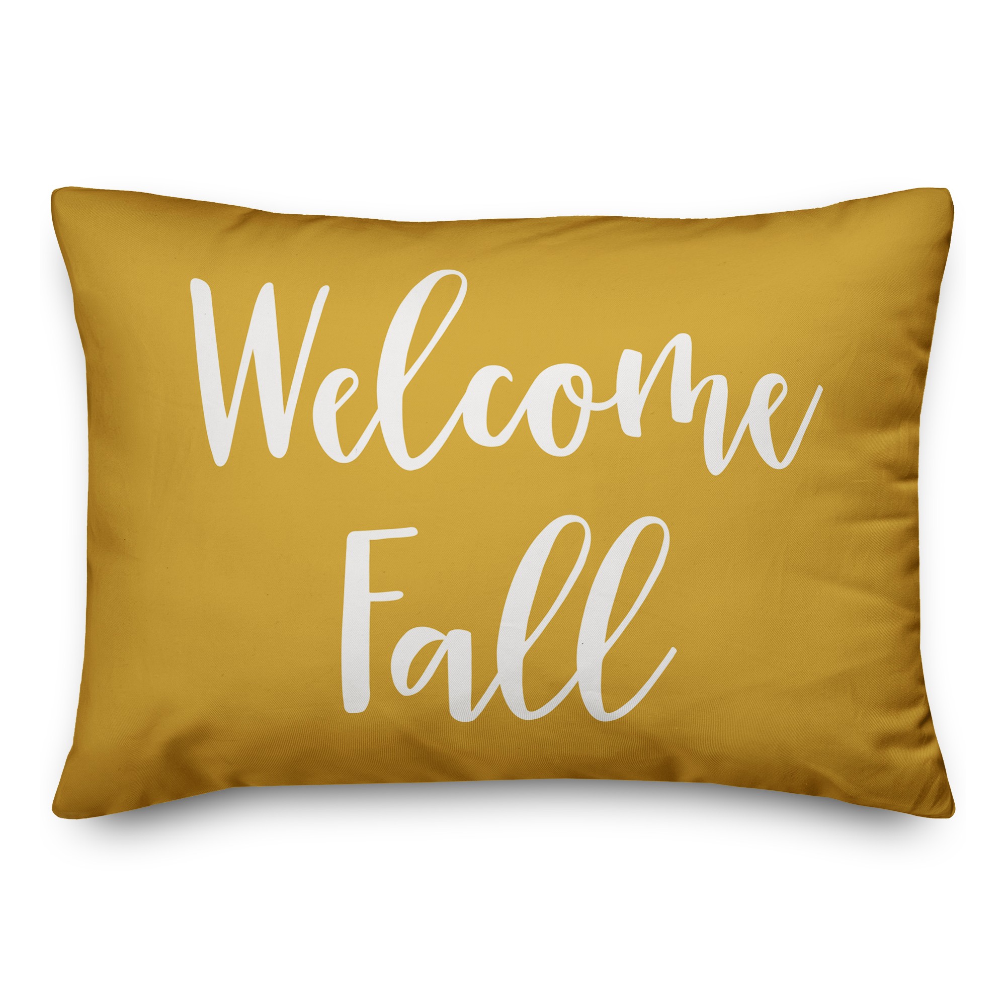 Welcome Fall in Mustard 14x20 Spun Poly Pillow