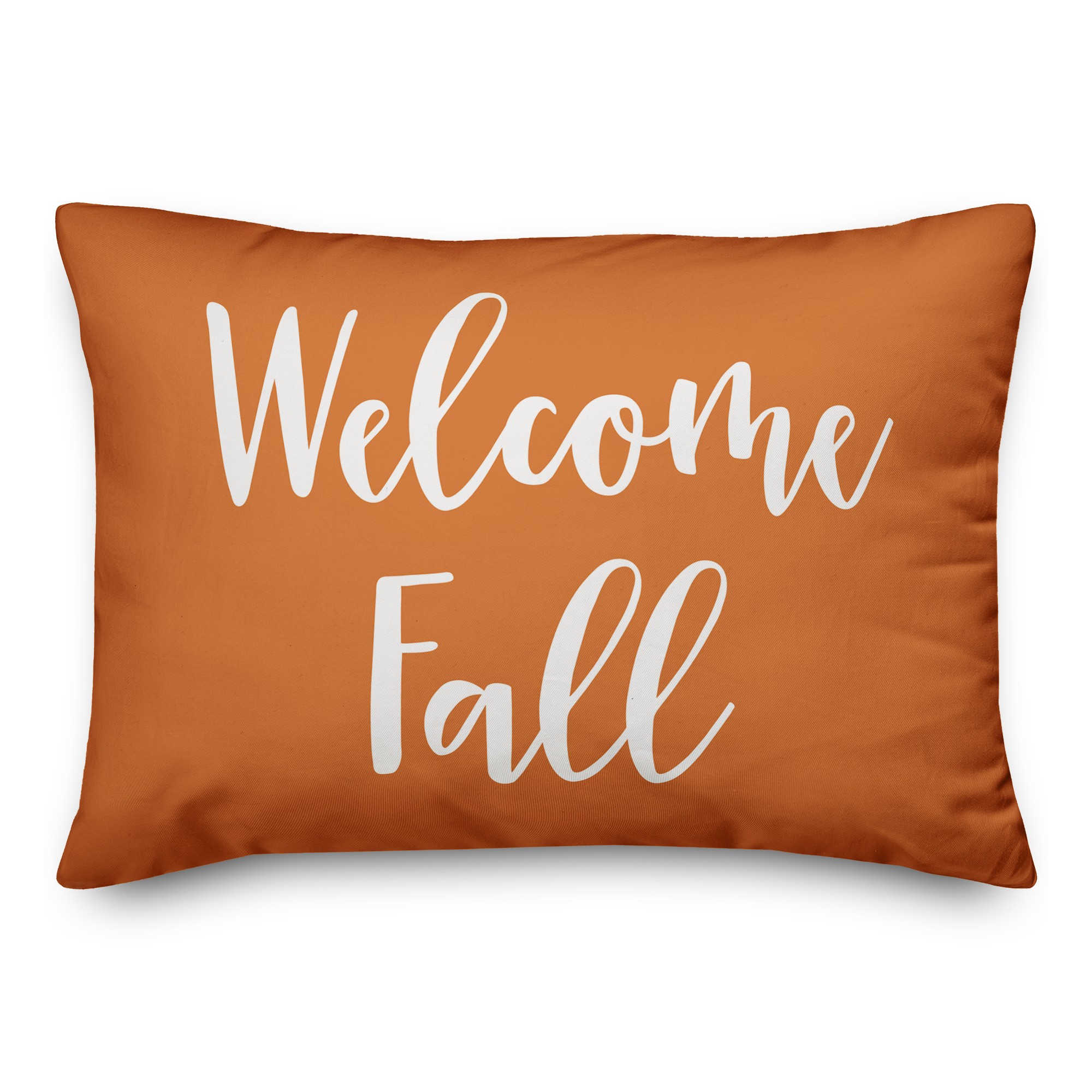 Welcome Fall in Orange 14x20 Spun Poly Pillow