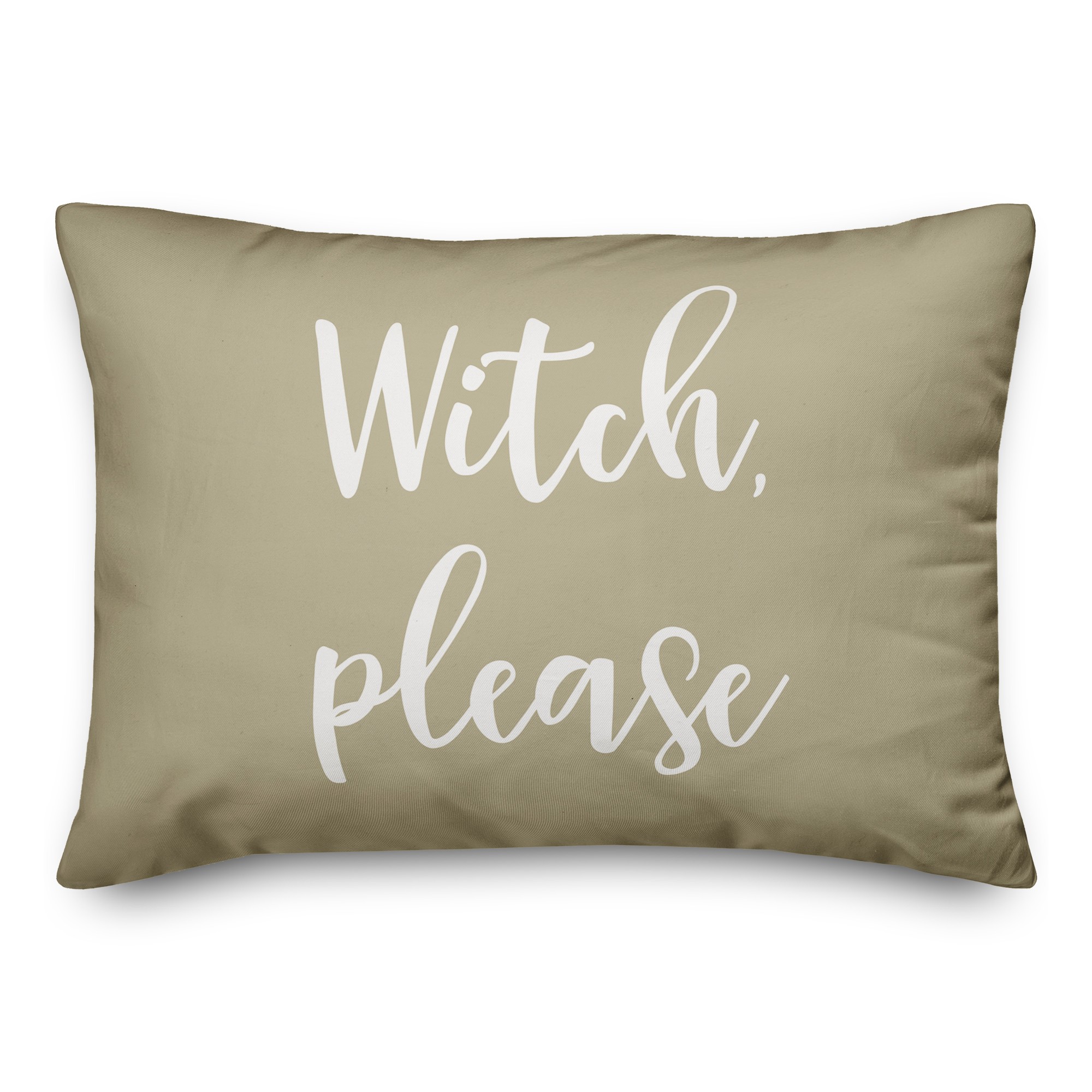Witch, Please in Beige 14x20 Spun Poly Pillow
