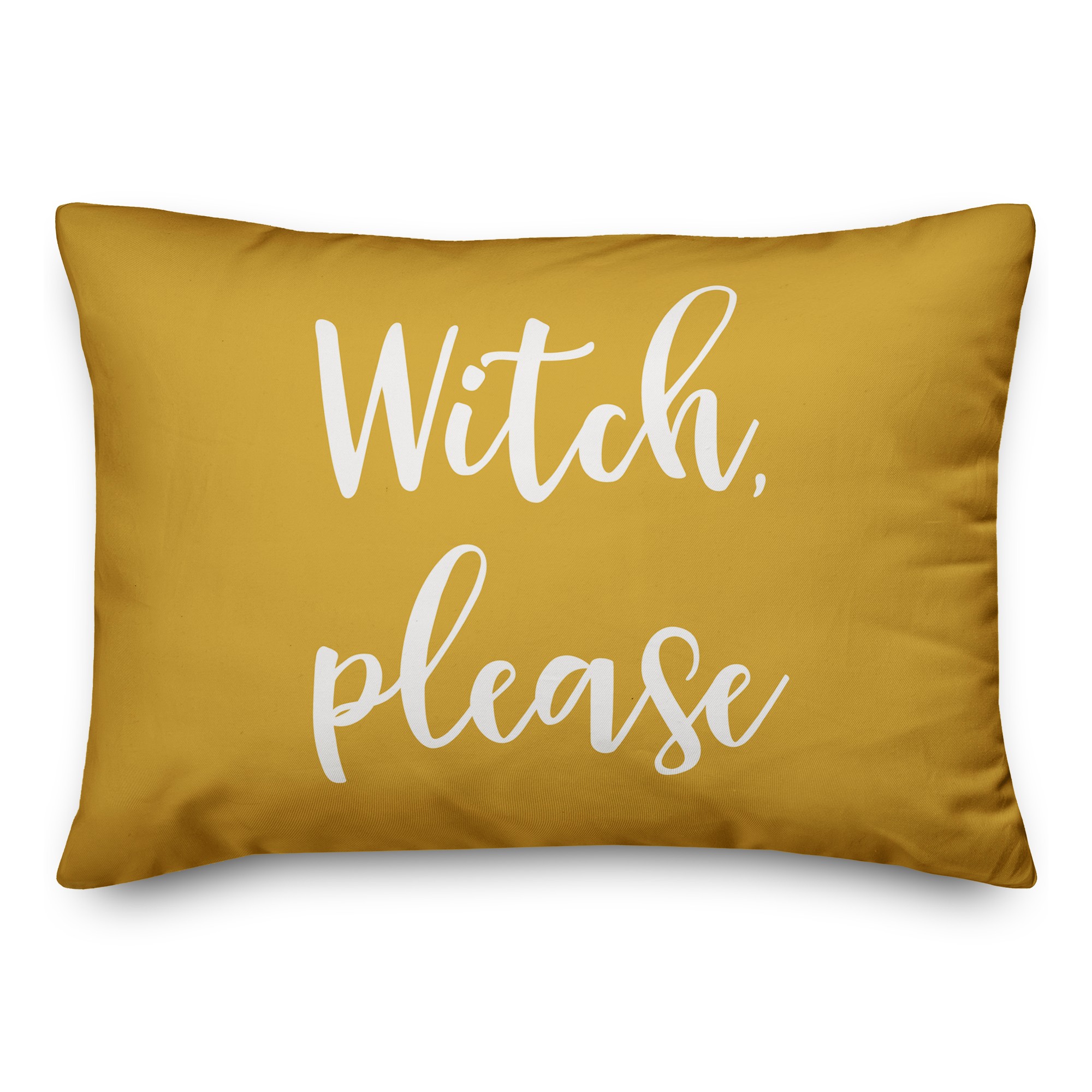 Witch, Please in Mustard 14x20 Spun Poly Pillow