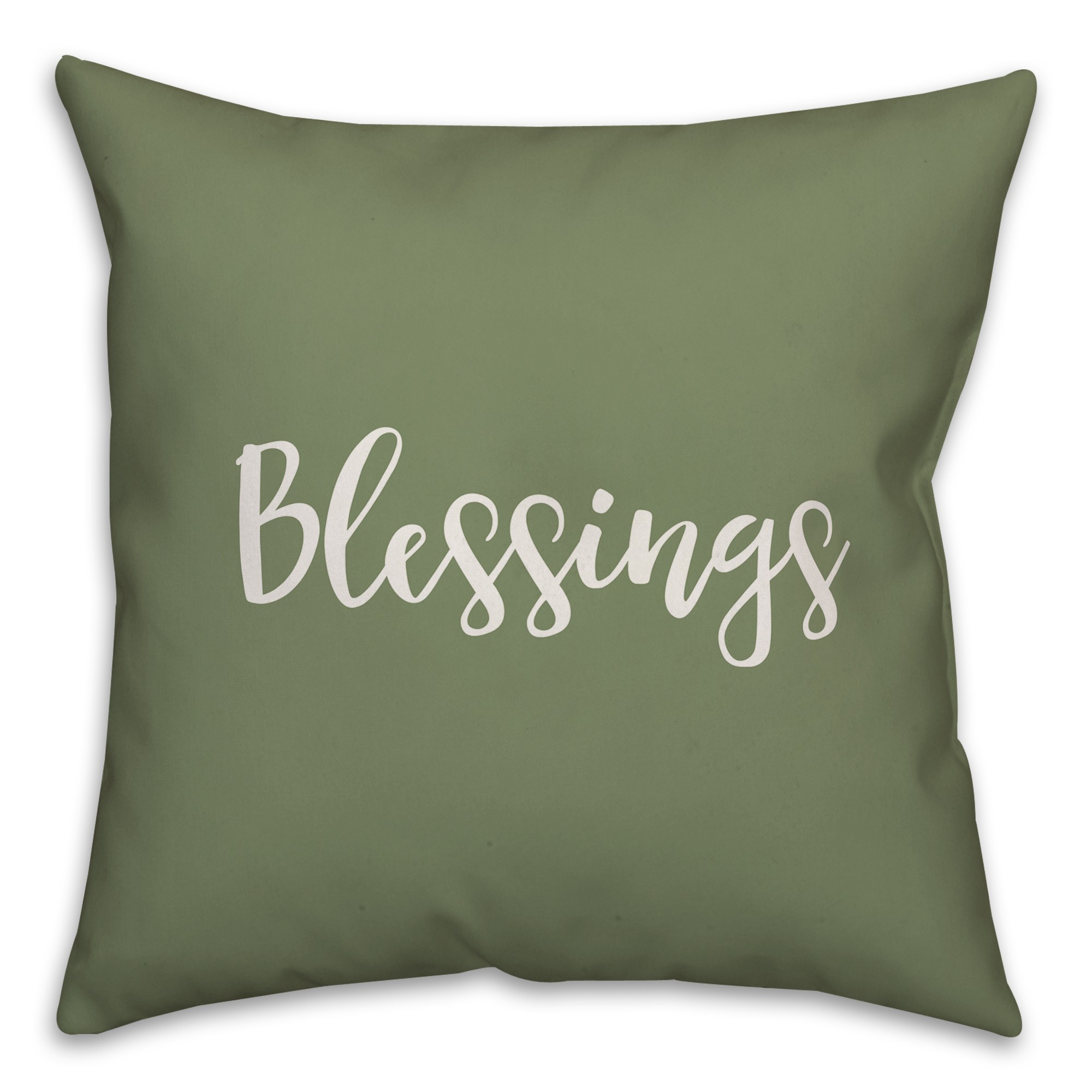 Blessings in Green 18x18 Spun Poly Pillow