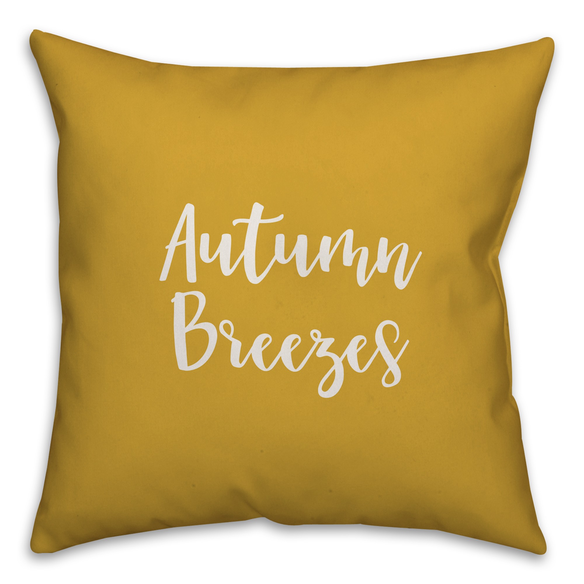 Autumn Breezes in Mustard 18x18 Spun Poly Pillow