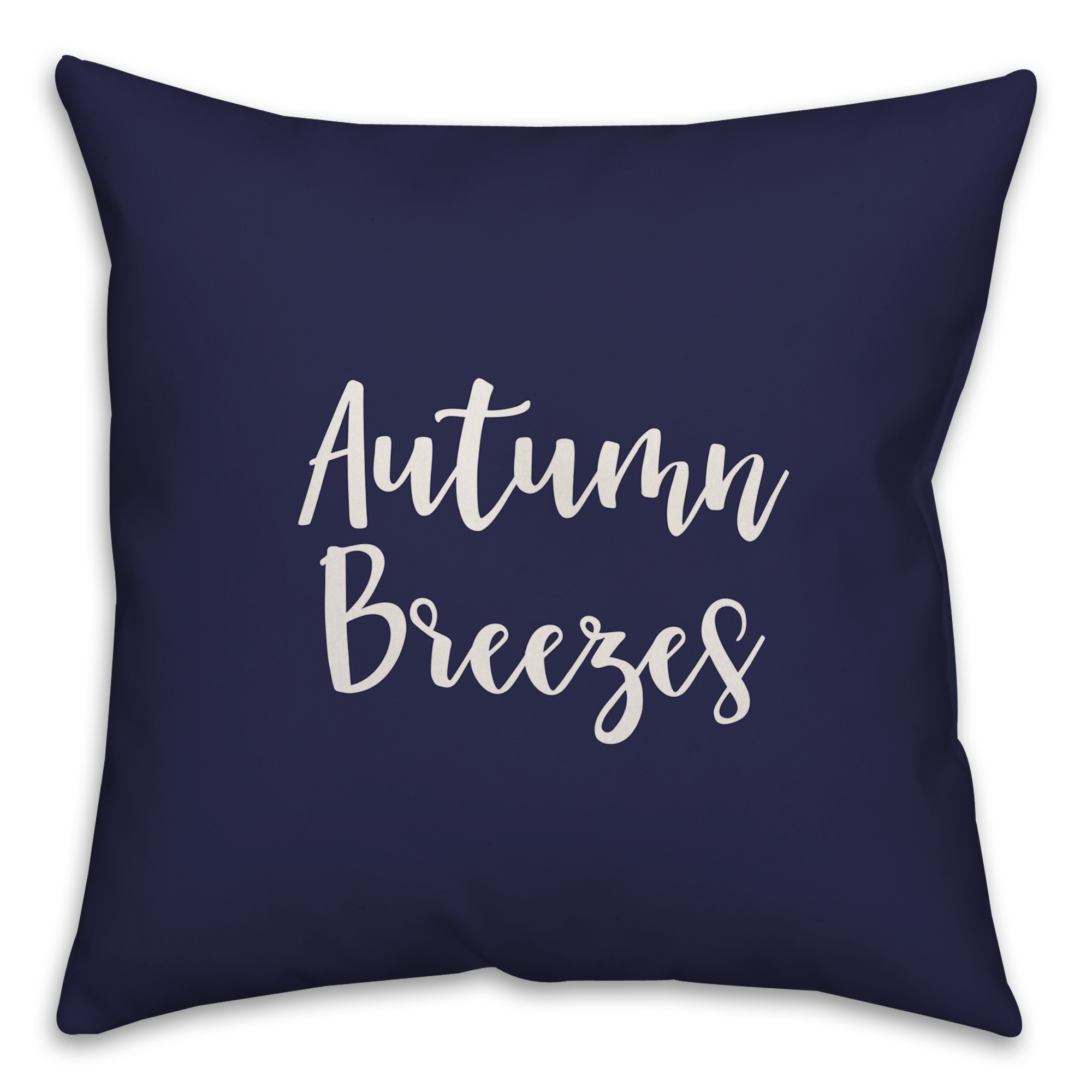 Autumn Breezes in Navy 18x18 Spun Poly Pillow