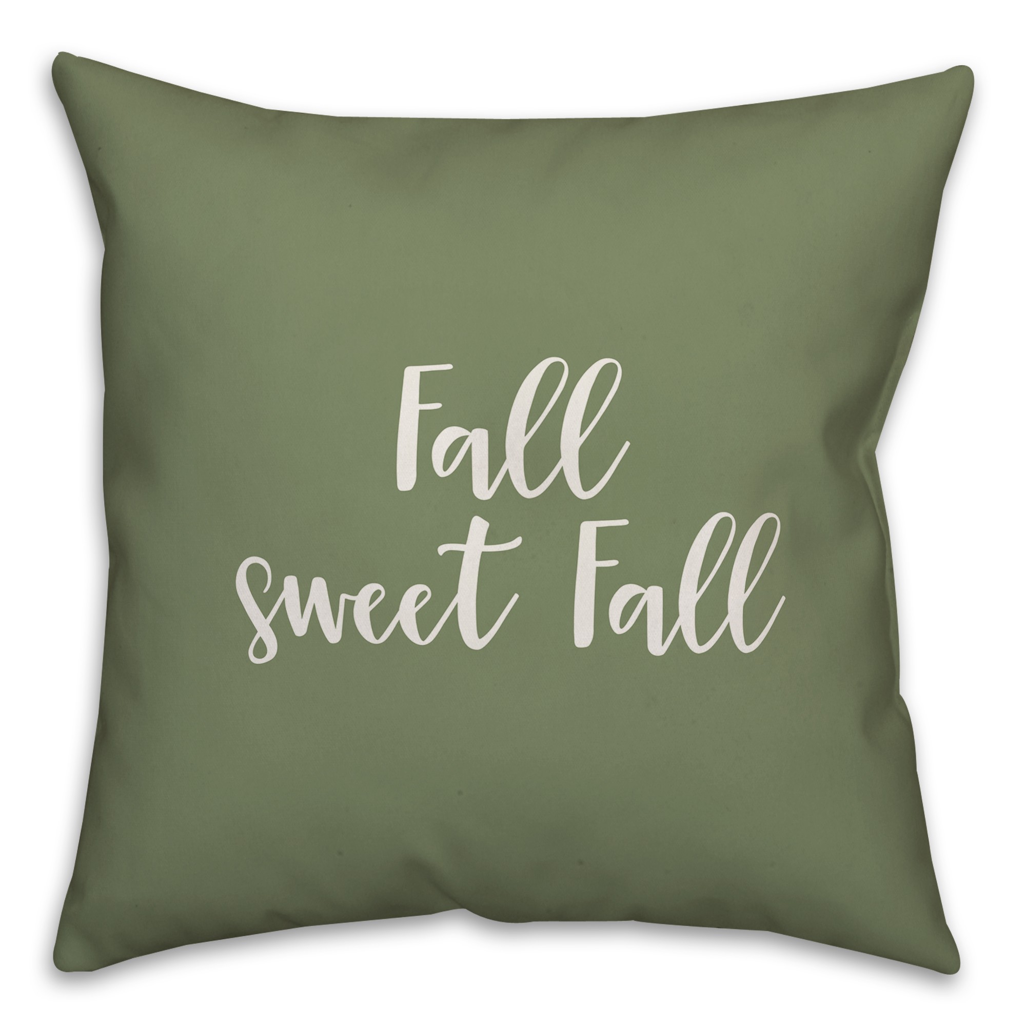 Fall Sweet Fall in Green 18x18 Spun Poly Pillow