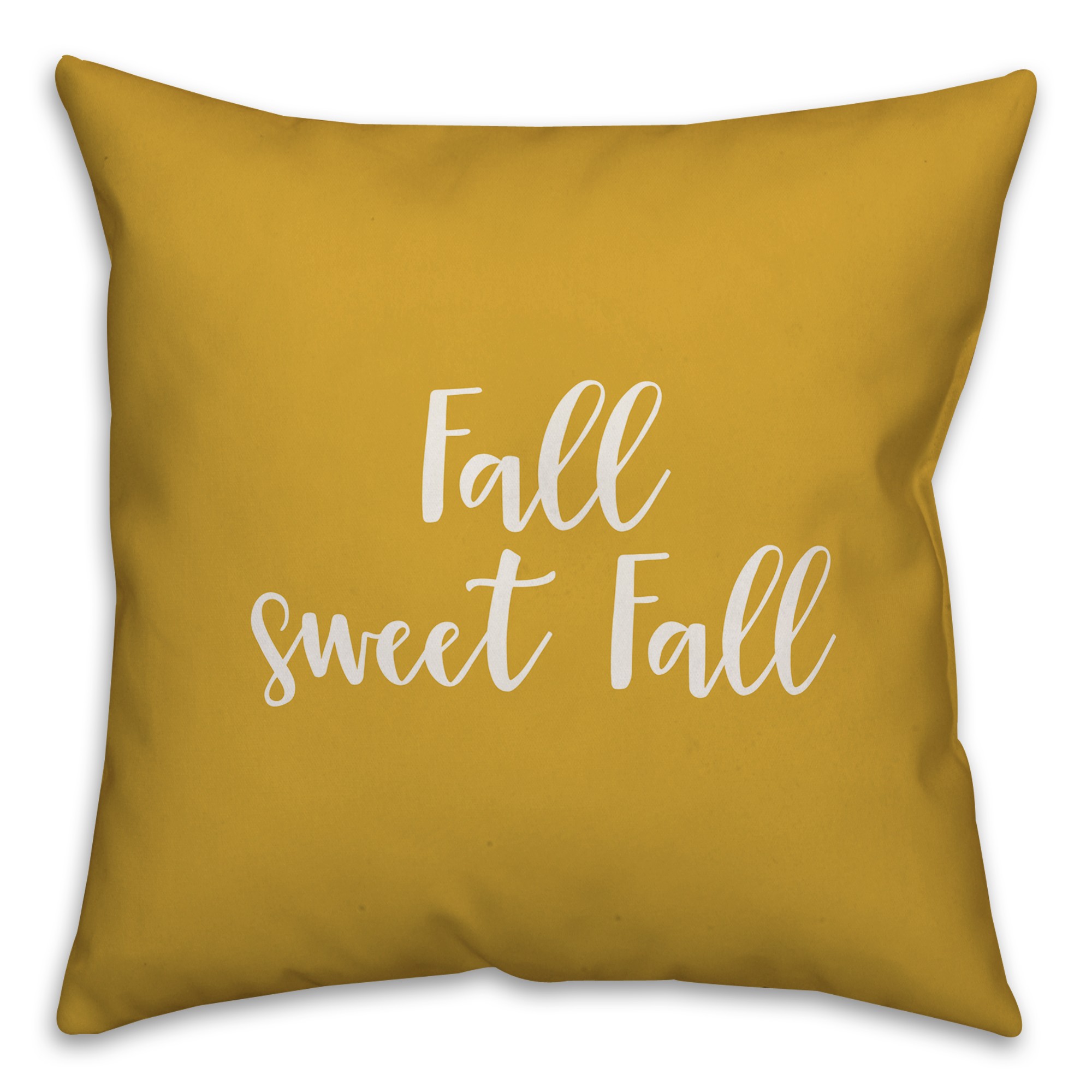 Fall Sweet Fall in Mustard 18x18 Spun Poly Pillow