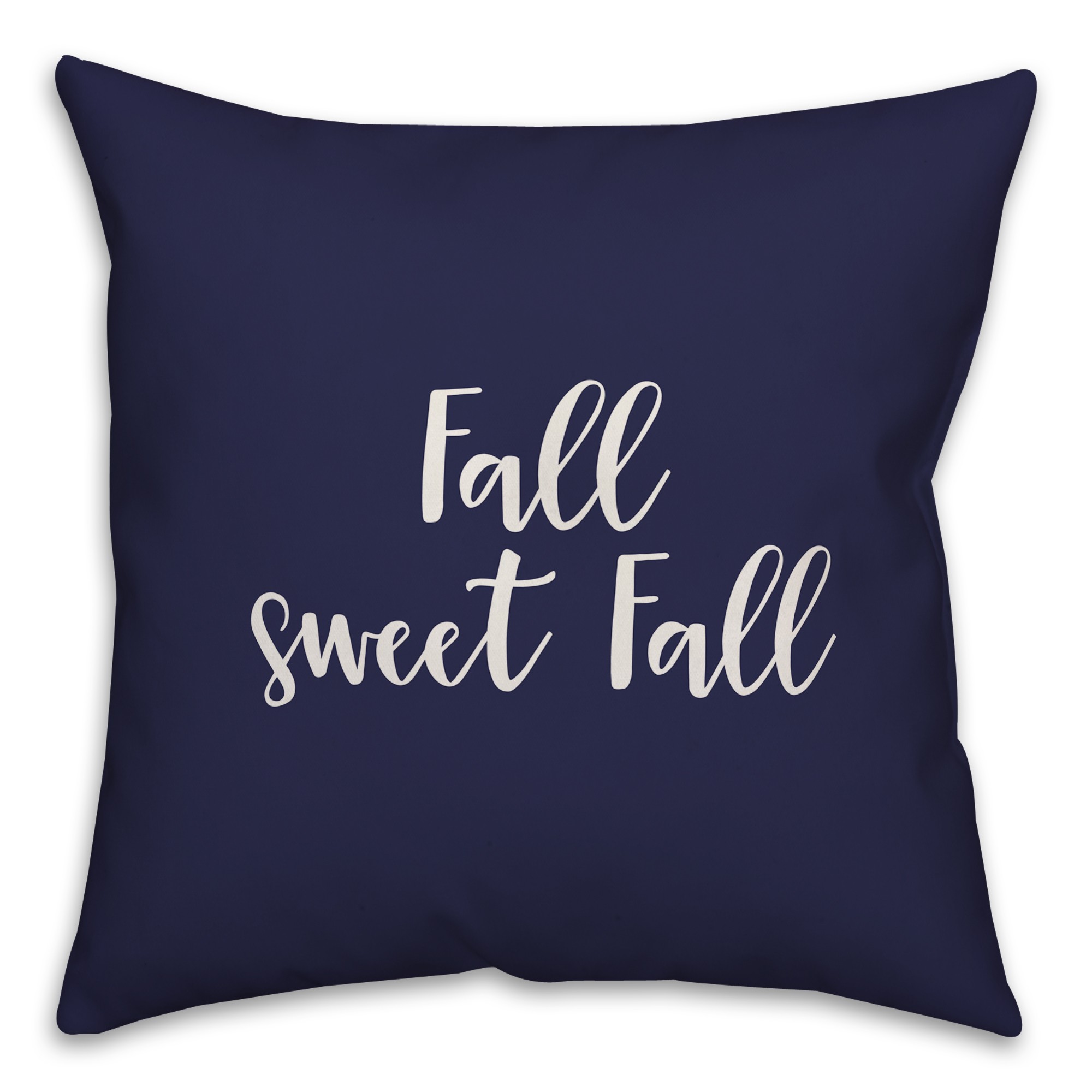 Fall Sweet Fall in Navy 18x18 Spun Poly Pillow