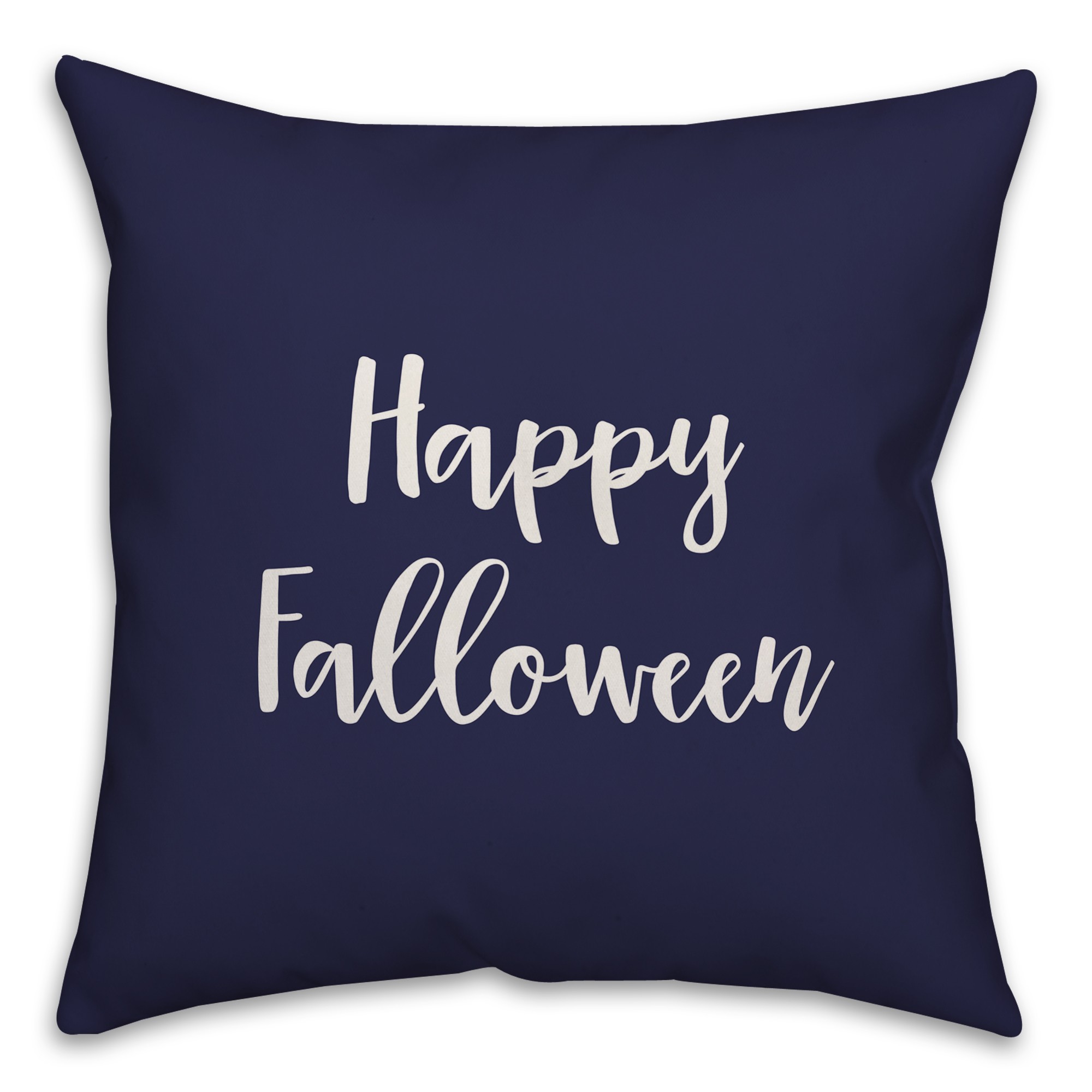 Happy Falloween in Navy 18x18 Spun Poly Pillow
