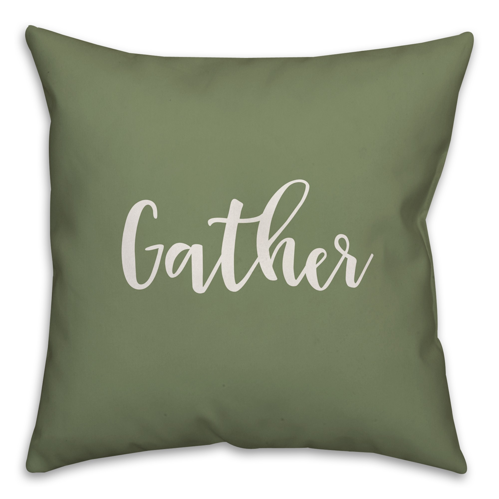 Gather in Green 18x18 Spun Poly Pillow
