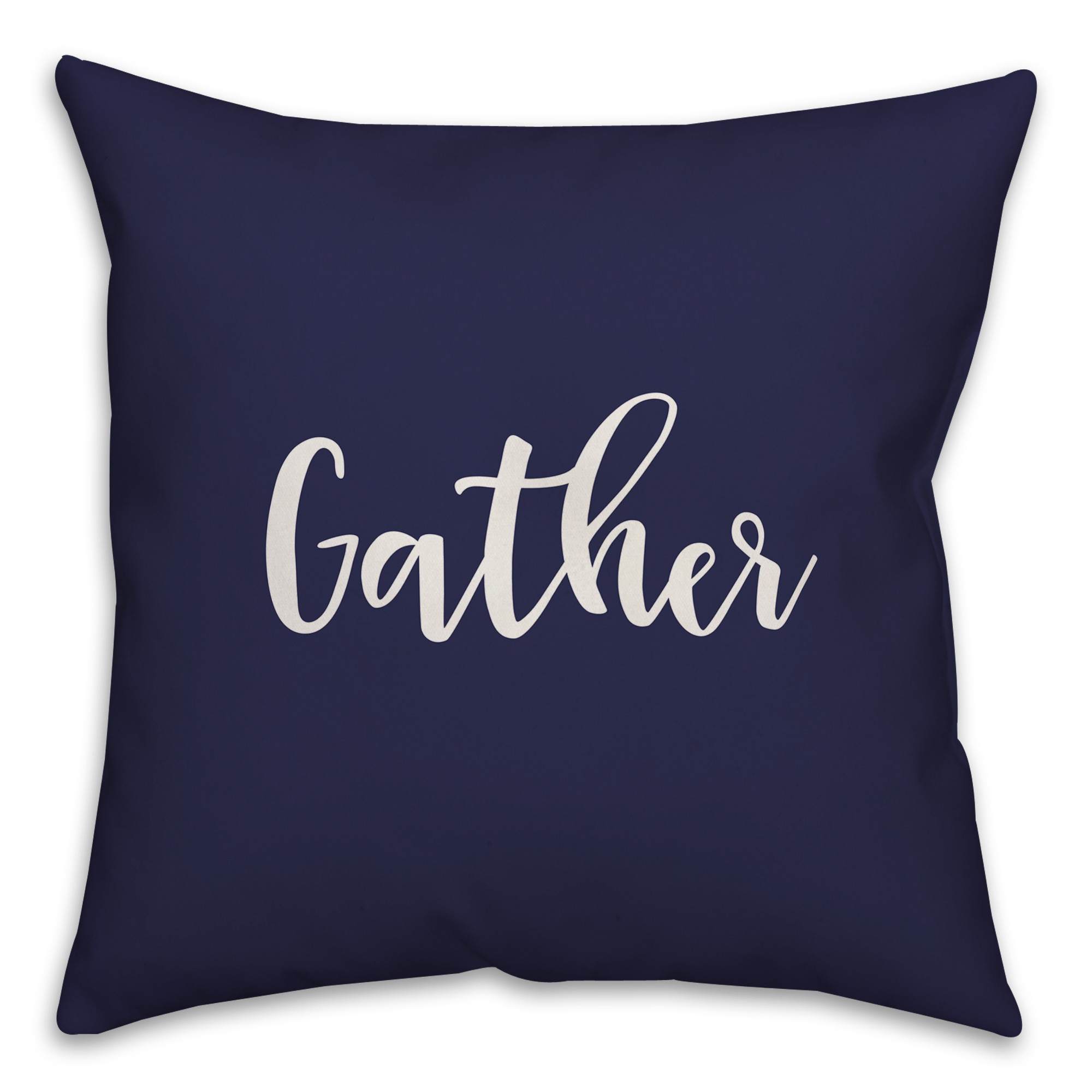 Gather in Navy 18x18 Spun Poly Pillow