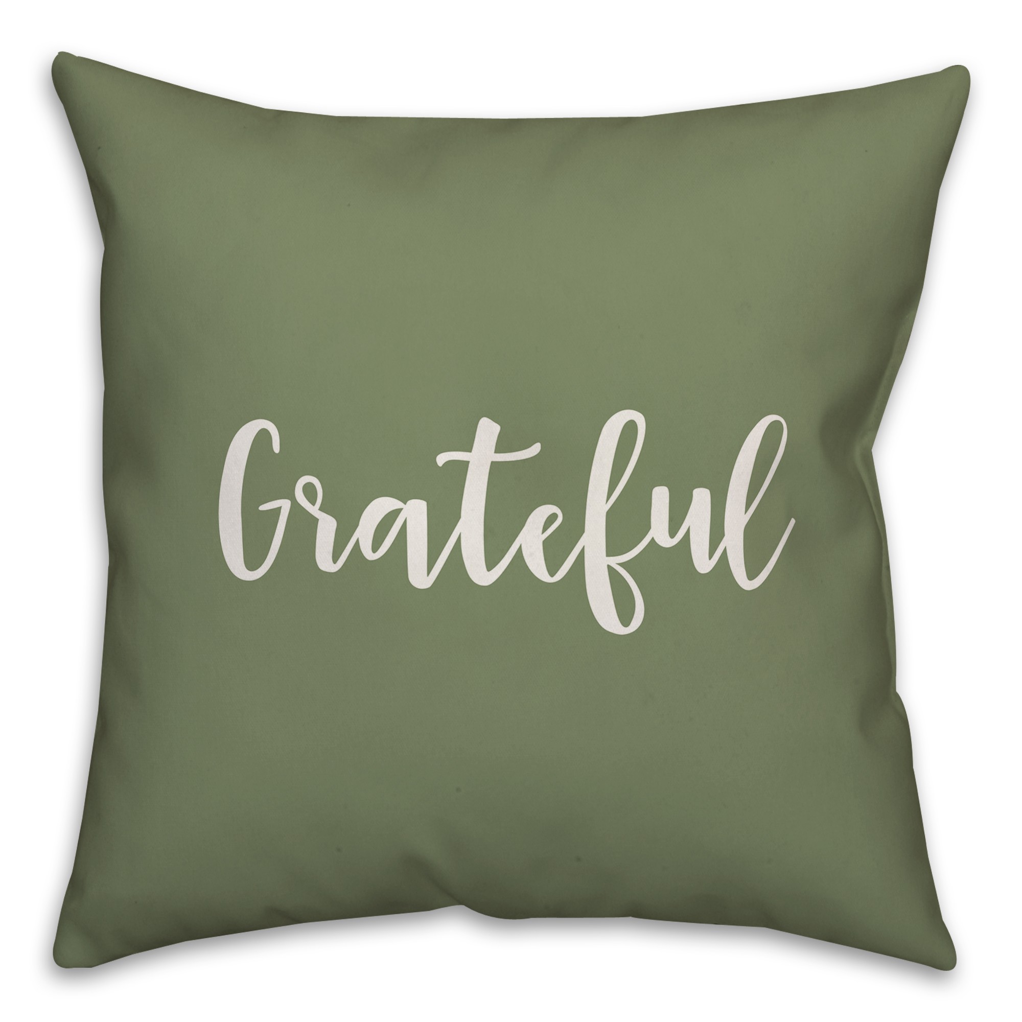Grateful in Green 18x18 Spun Poly Pillow