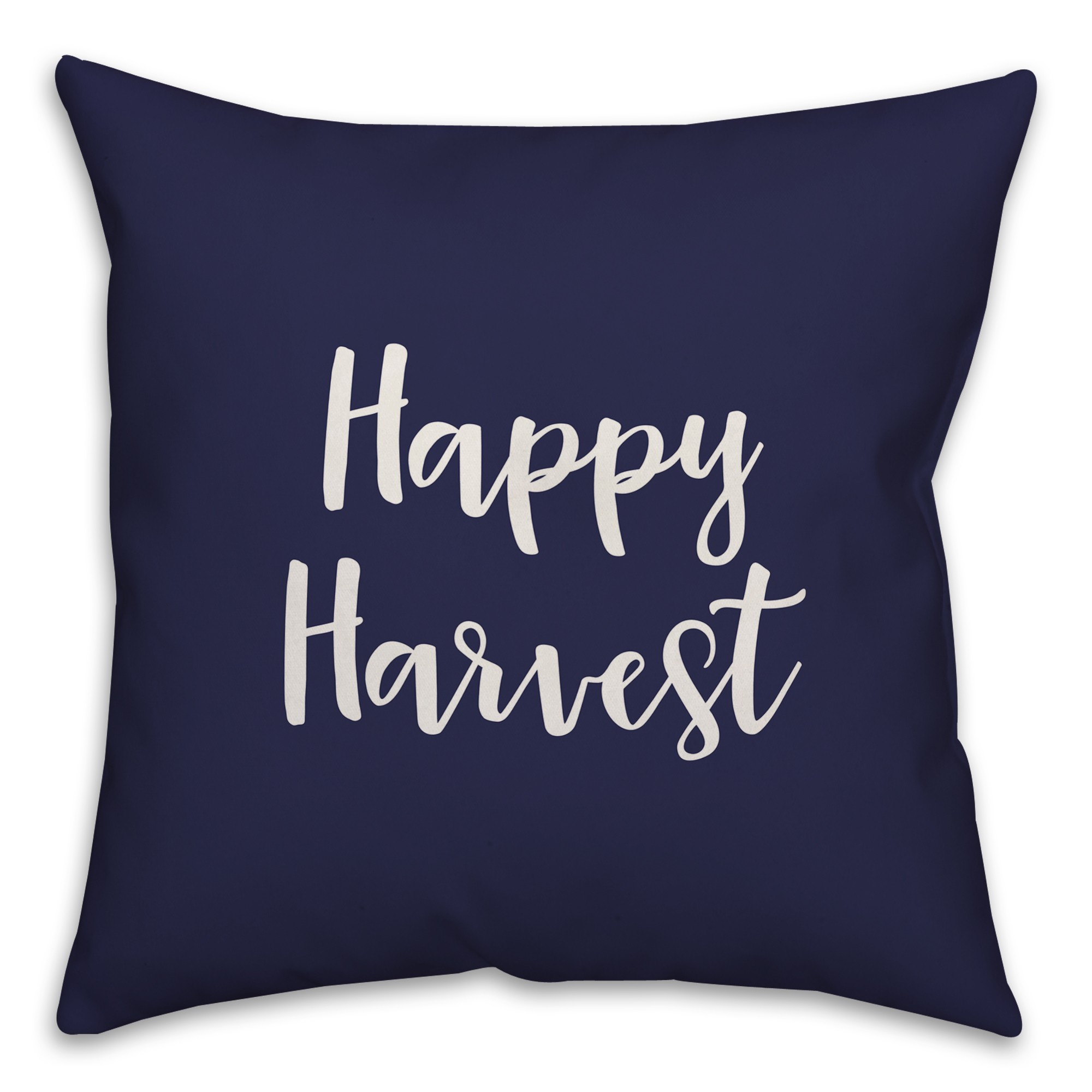 Happy Harvest in Navy 18x18 Spun Poly Pillow