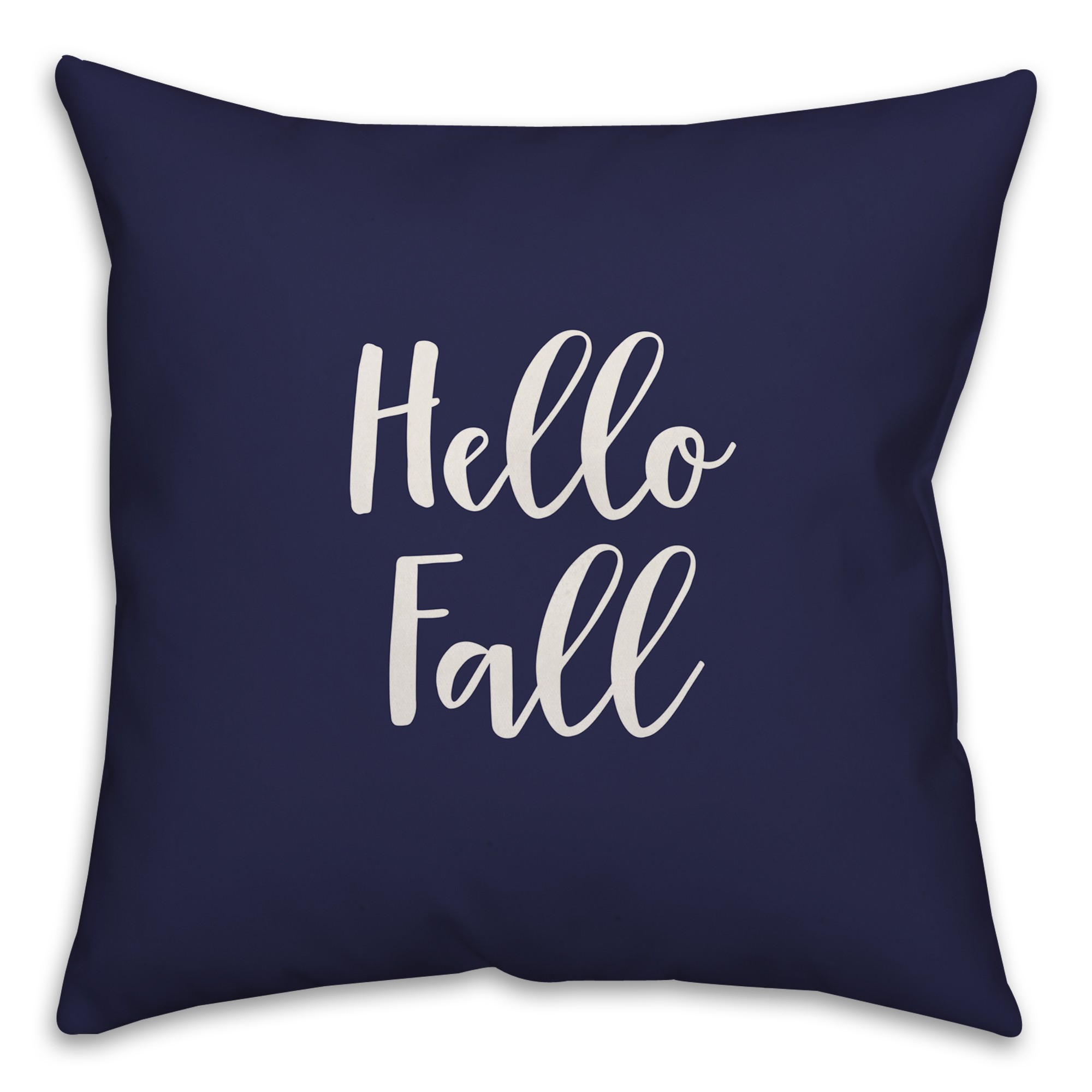 Hello Fall in Navy 18x18 Spun Poly Pillow