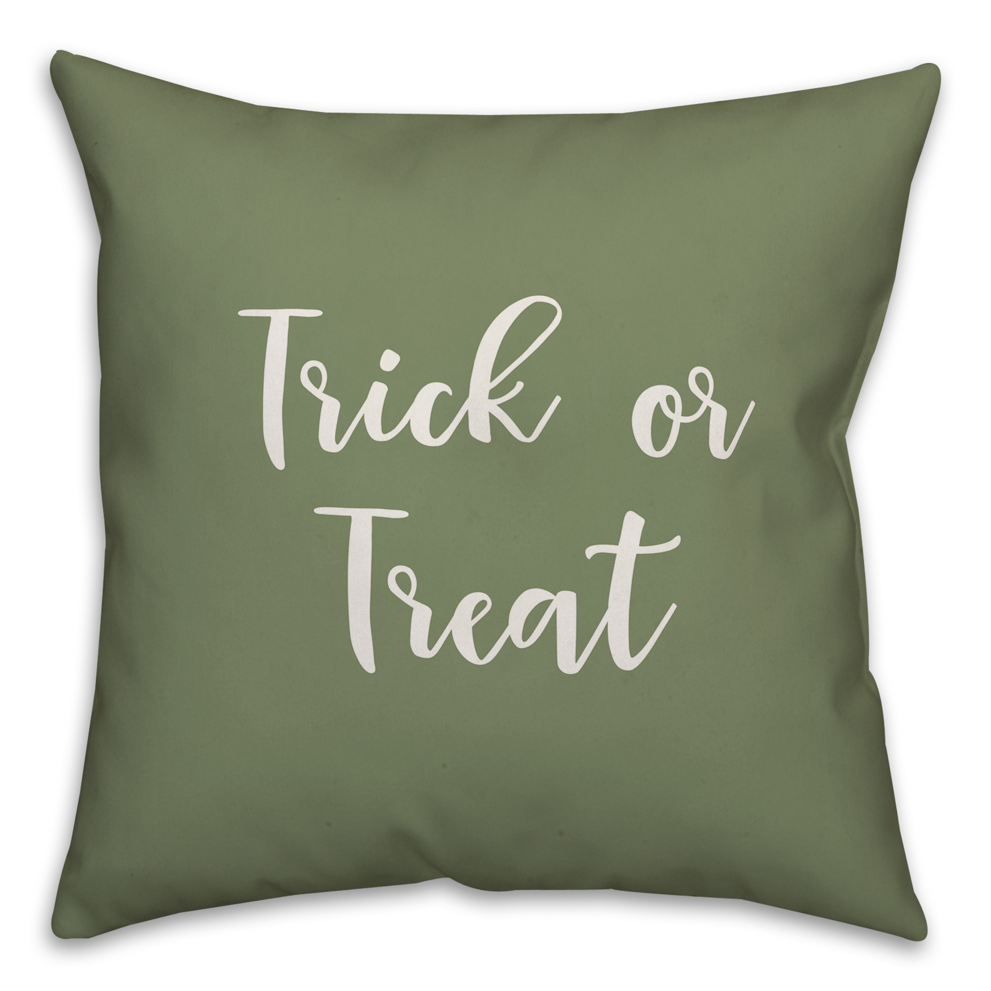 Trick Or Treat in Green 18x18 Spun Poly Pillow