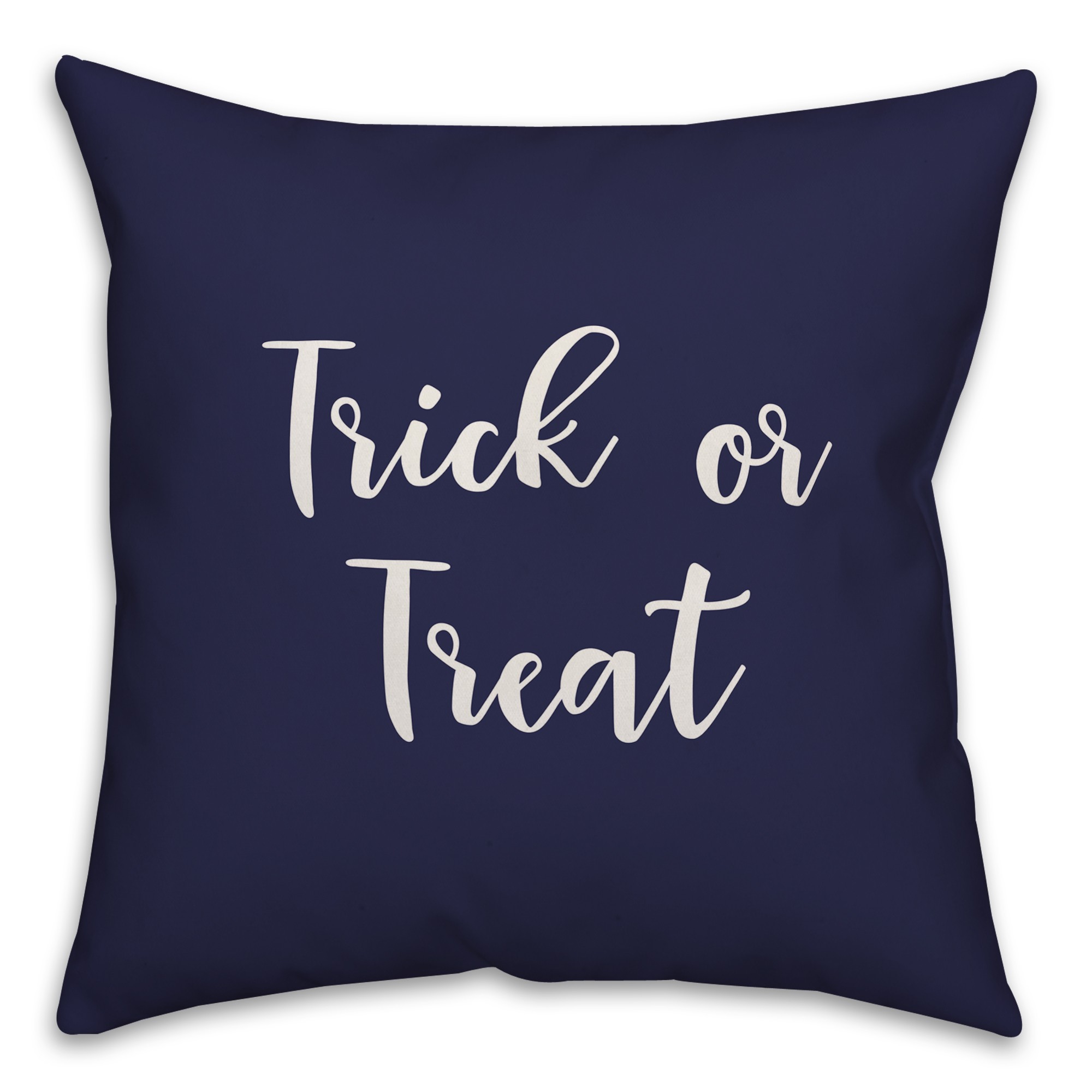 Trick Or Treat in Navy 18x18 Spun Poly Pillow