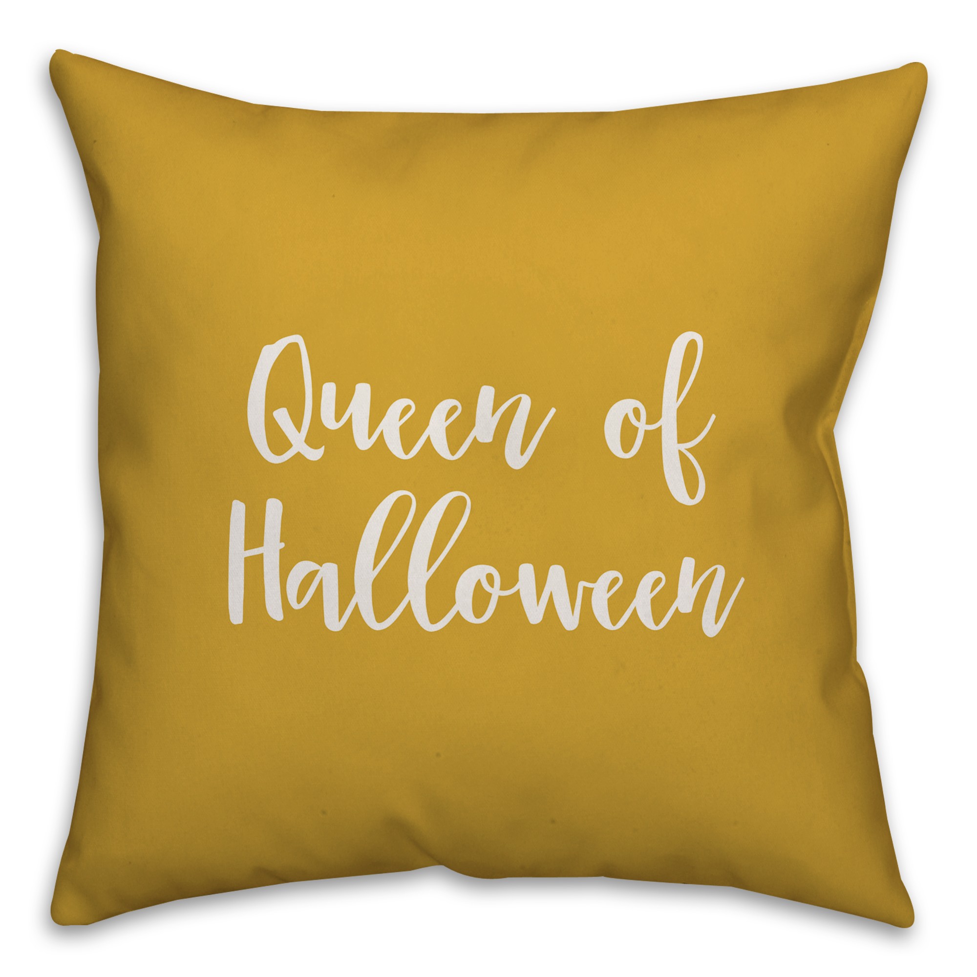 Queen Of Halloween in Mustard 18x18 Spun Poly Pillow