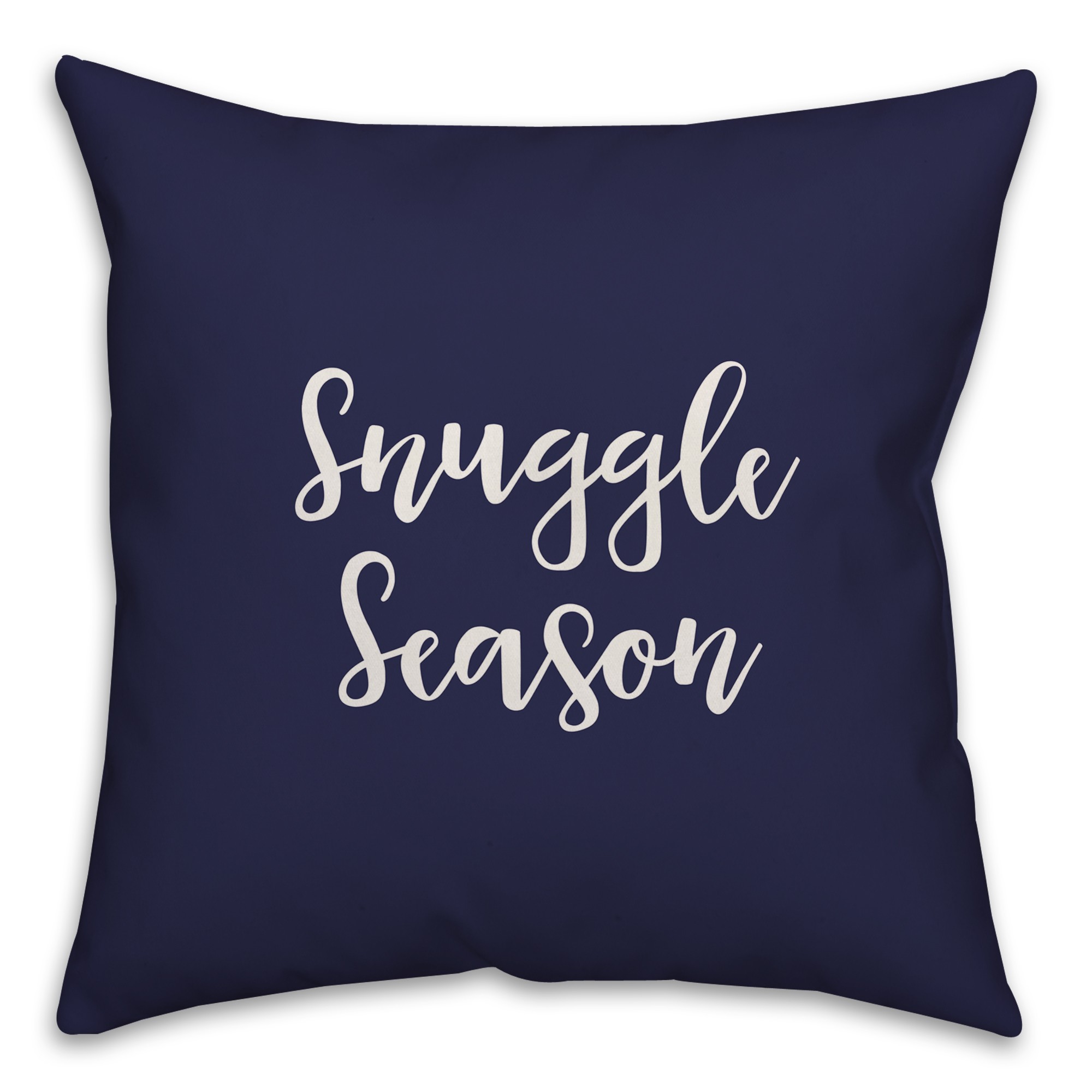 Snuggle Season in Navy 18x18 Spun Poly Pillow