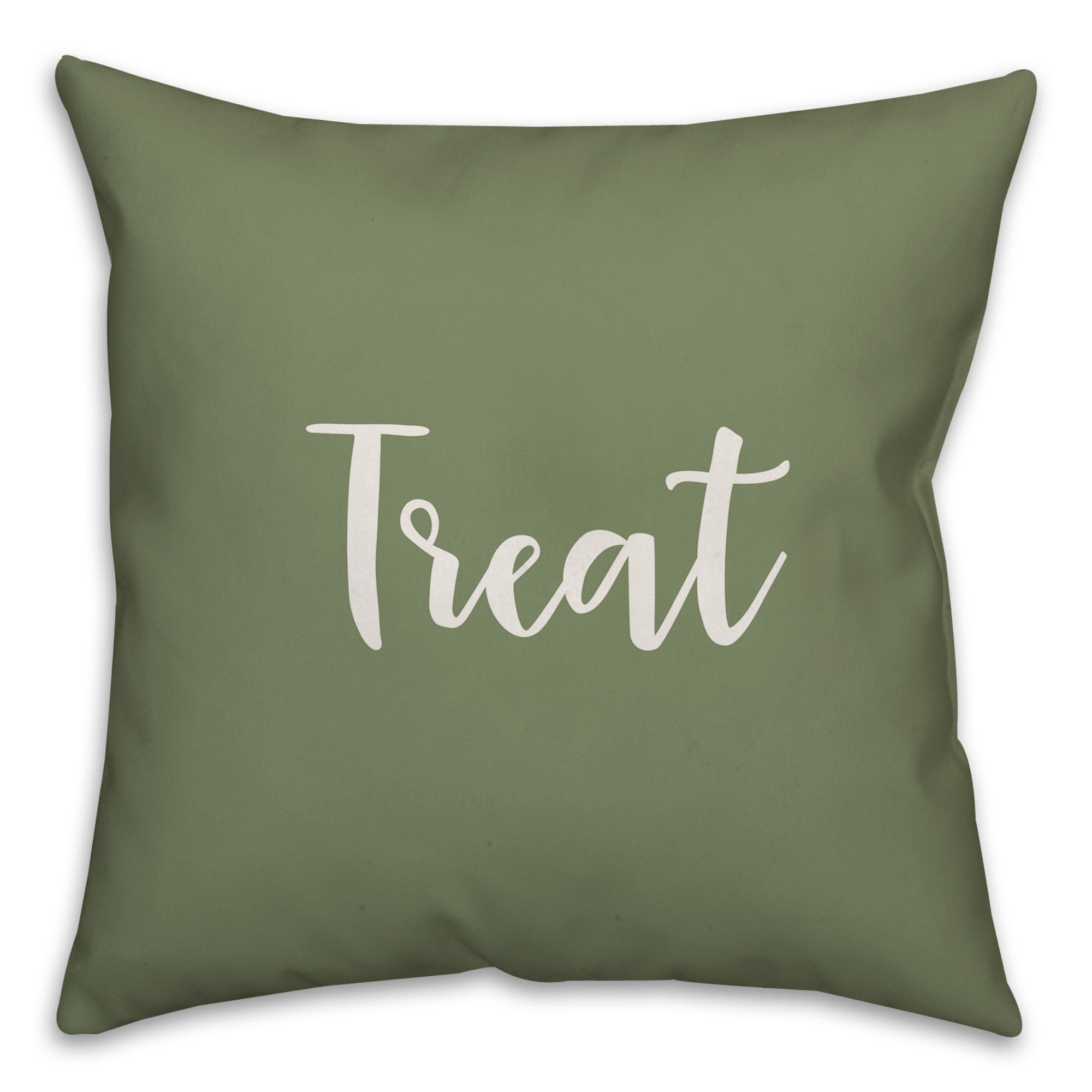 Treat in Green 18x18 Spun Poly Pillow
