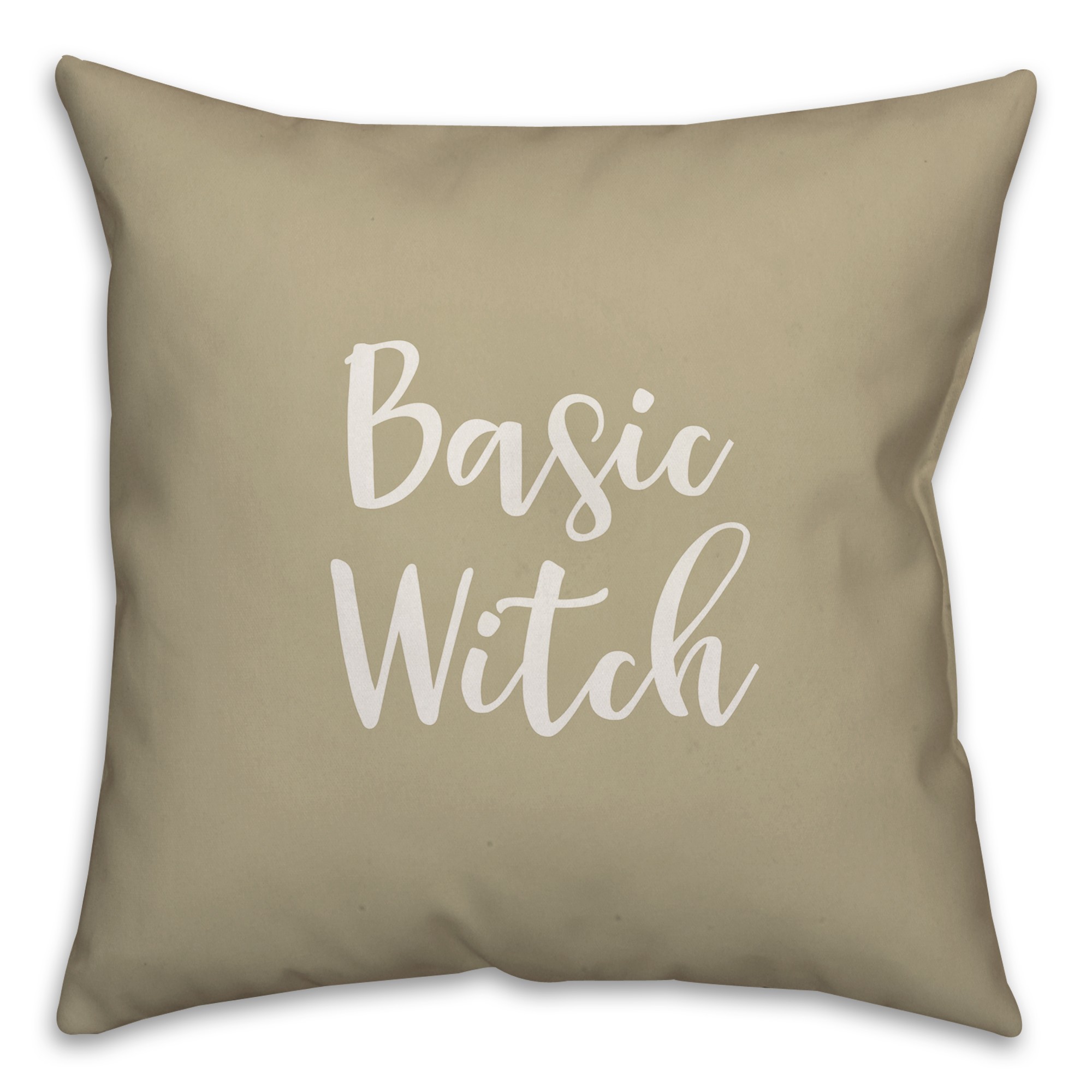 Basic Witch in Beige 18x18 Spun Poly Pillow