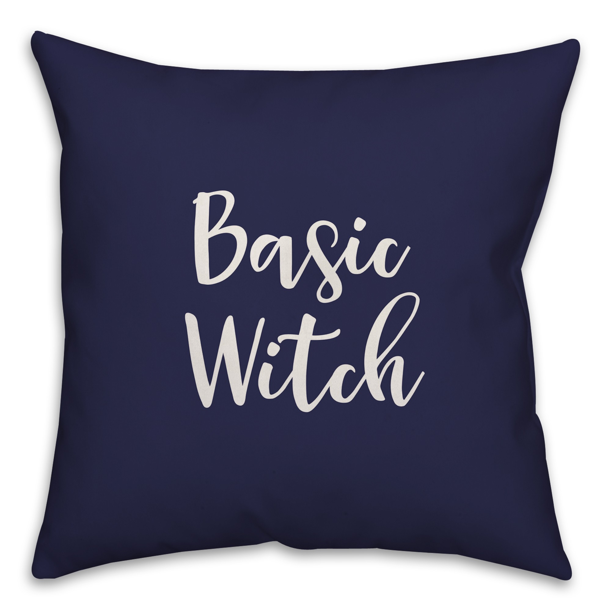Basic Witch in Navy 18x18 Spun Poly Pillow