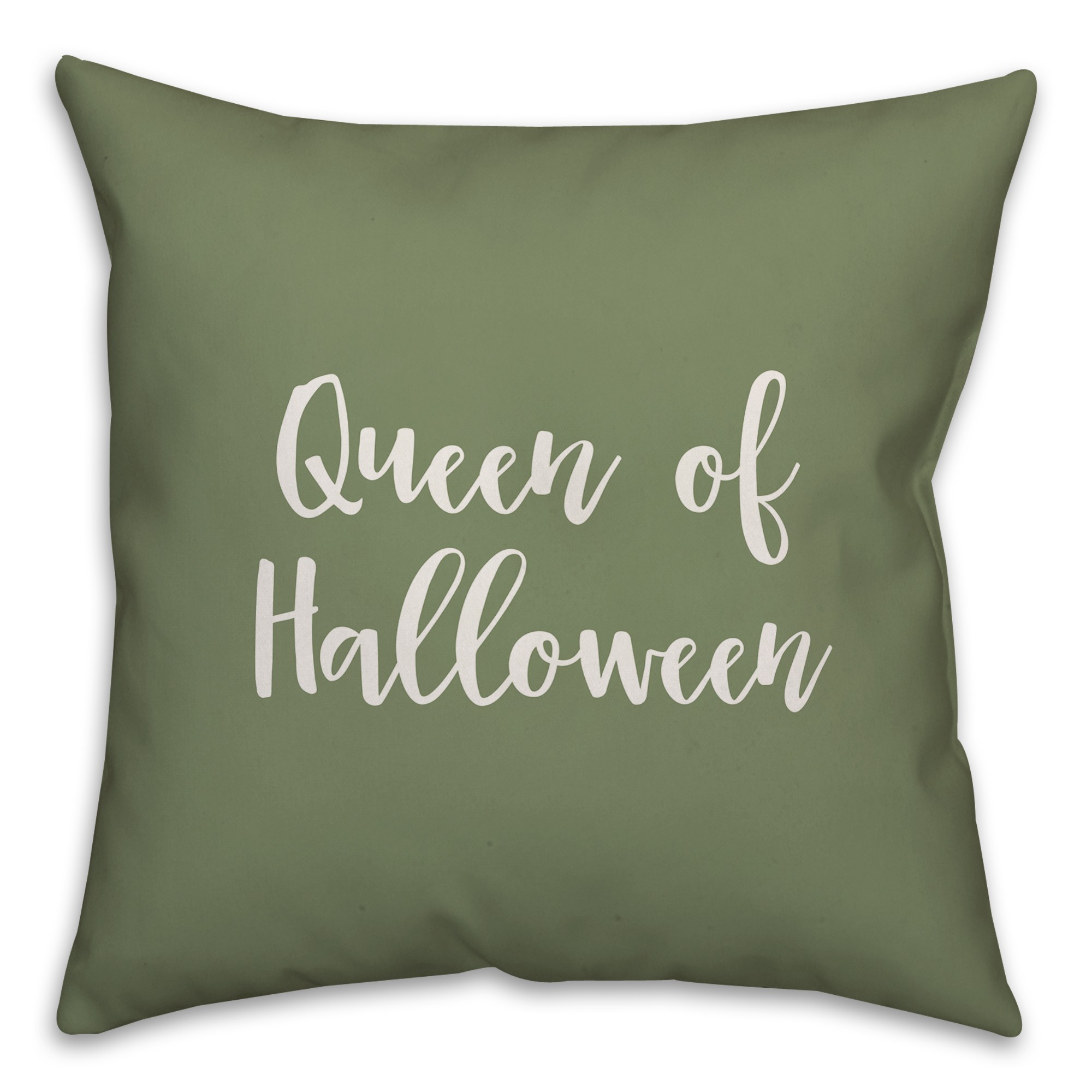 Queen Of Halloween in Green 18x18 Spun Poly Pillow Cover