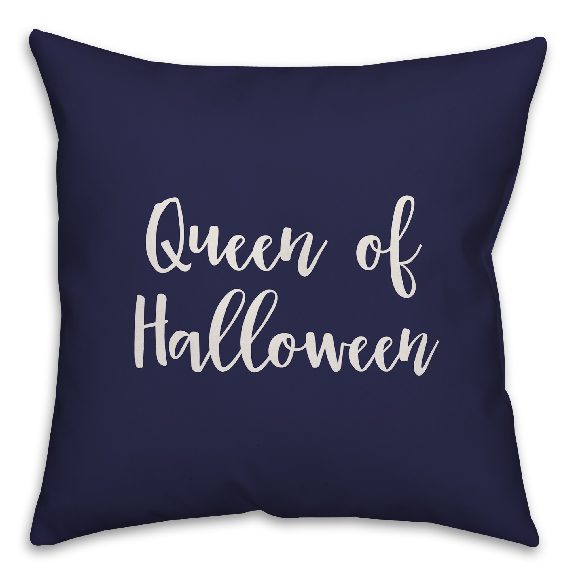 Queen Of Halloween in Navy 18x18 Spun Poly Pillow Cover