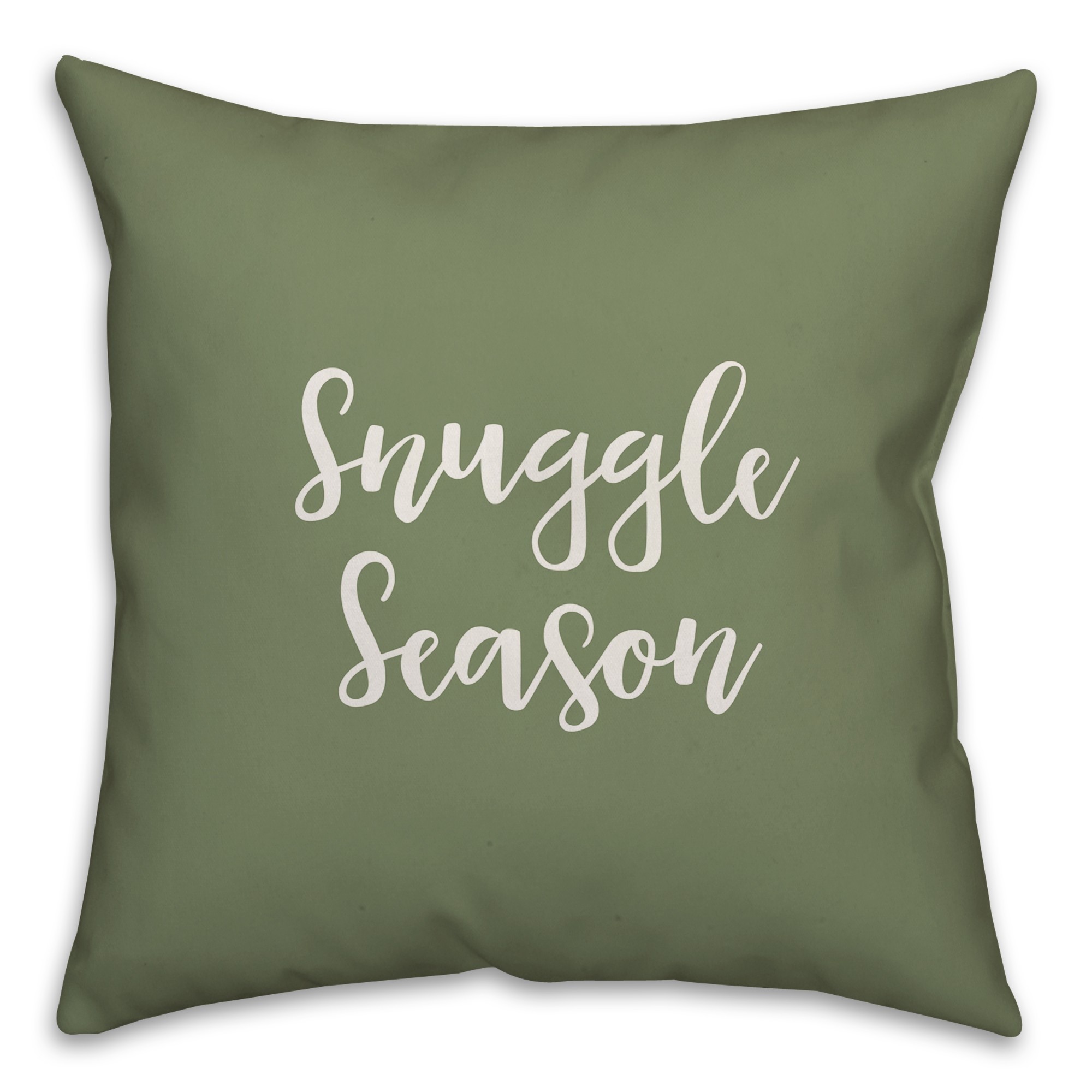 Snuggle Season in Green 18x18 Spun Poly Pillow Cover