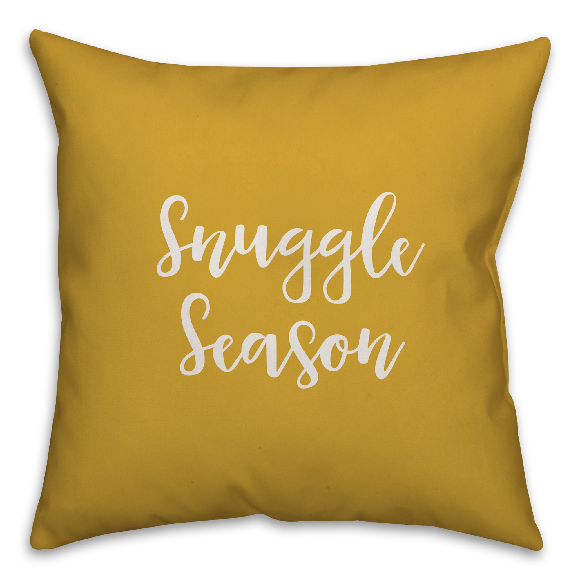 Snuggle Season in Mustard 18x18 Spun Poly Pillow Cover