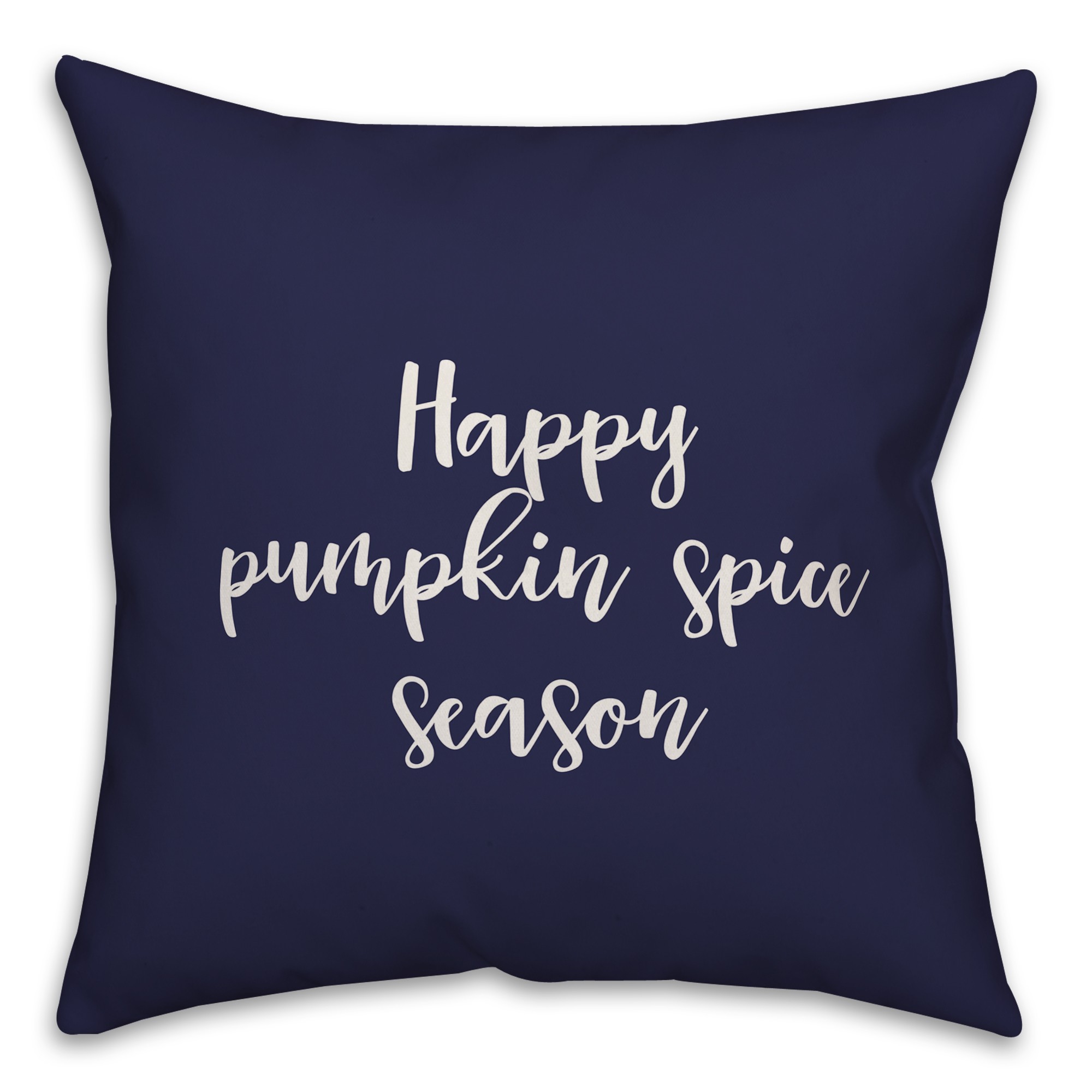 Happy Pumpkin Spice Season in Navy 18x18 Spun Poly Pillow Cover