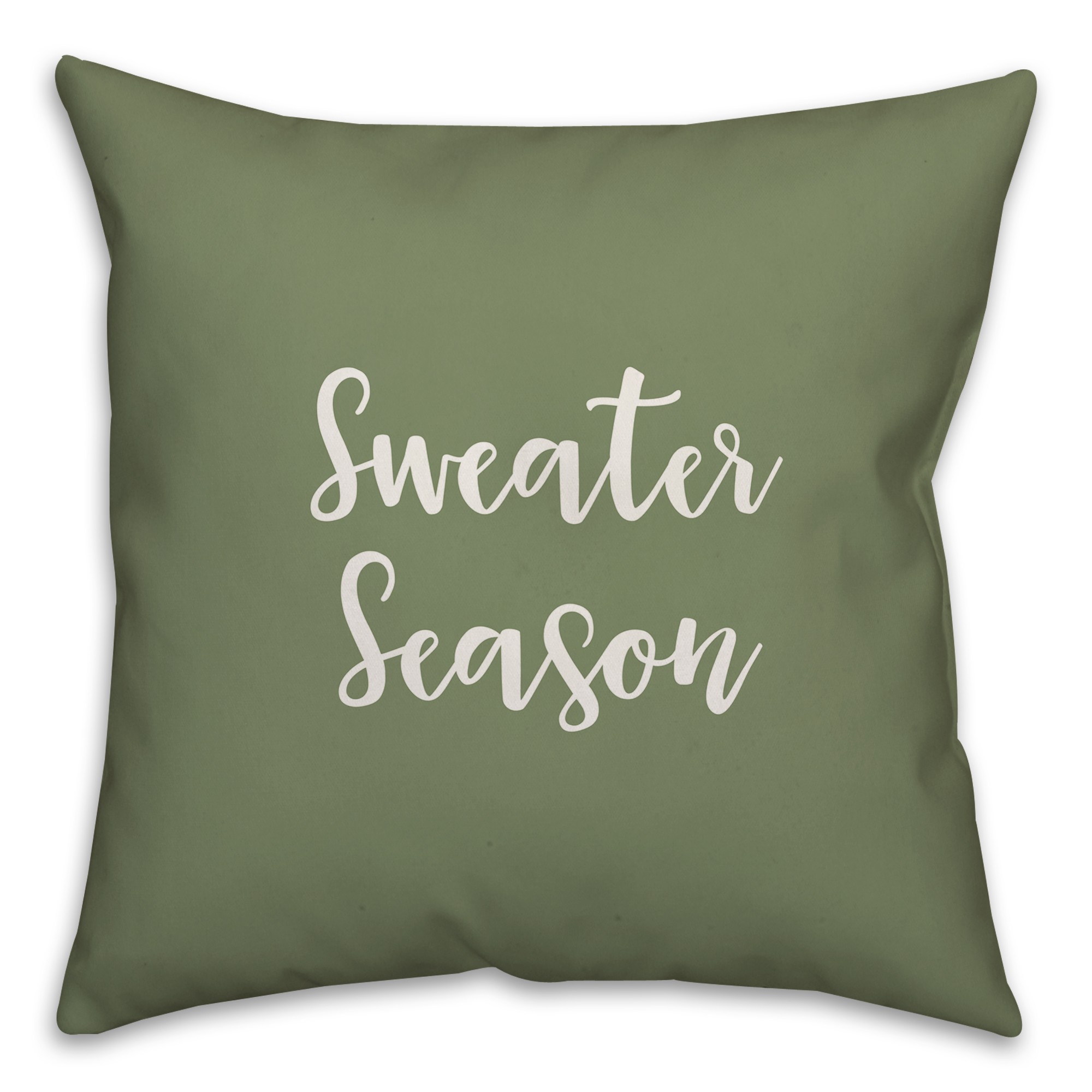Sweater Season in Green 18x18 Spun Poly Pillow Cover