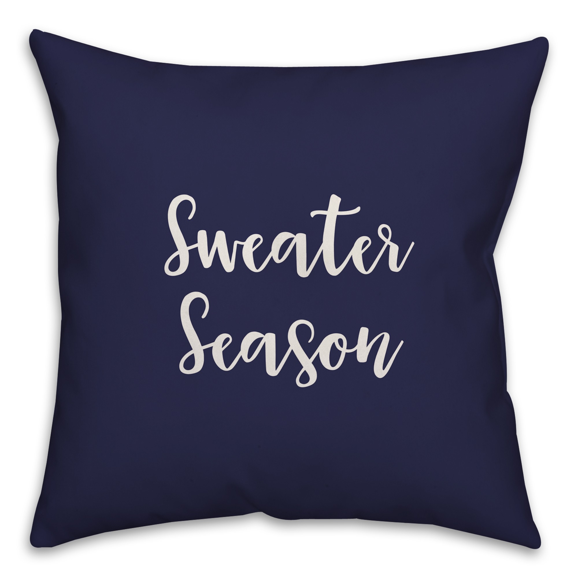 Sweater Season in Navy 18x18 Spun Poly Pillow Cover