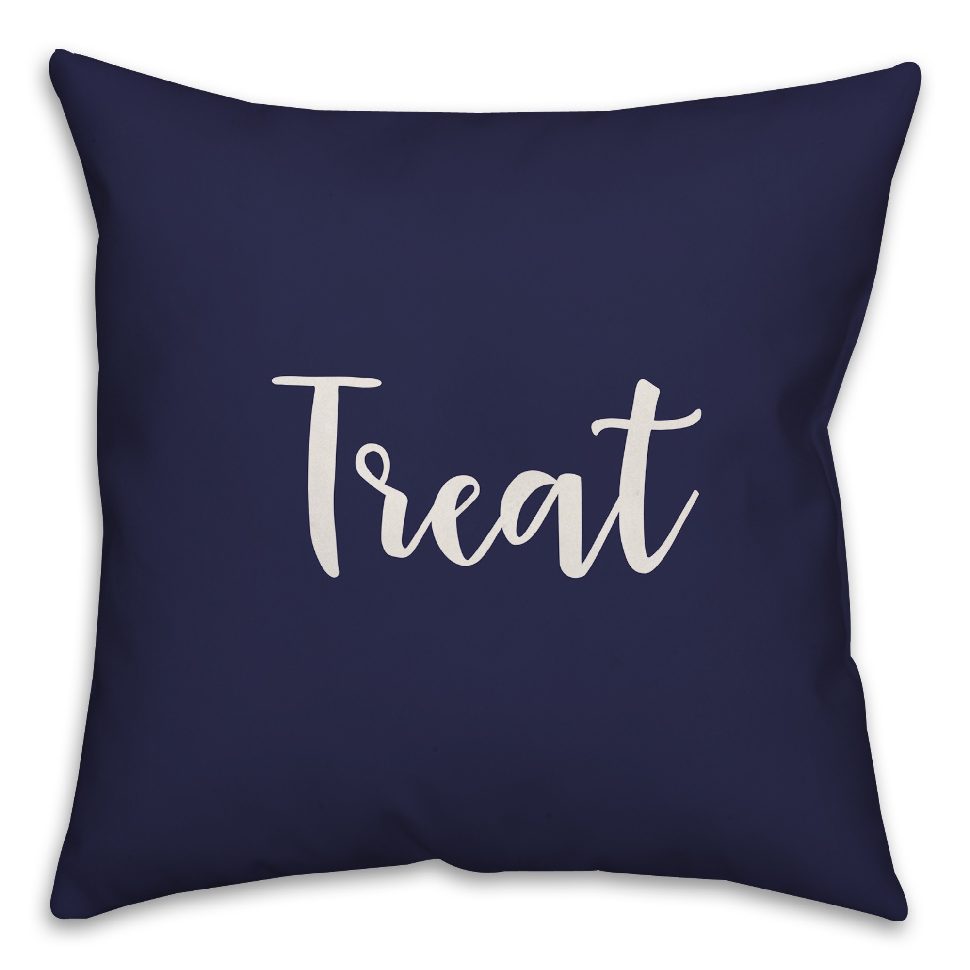 Treat in Navy 18x18 Spun Poly Pillow Cover