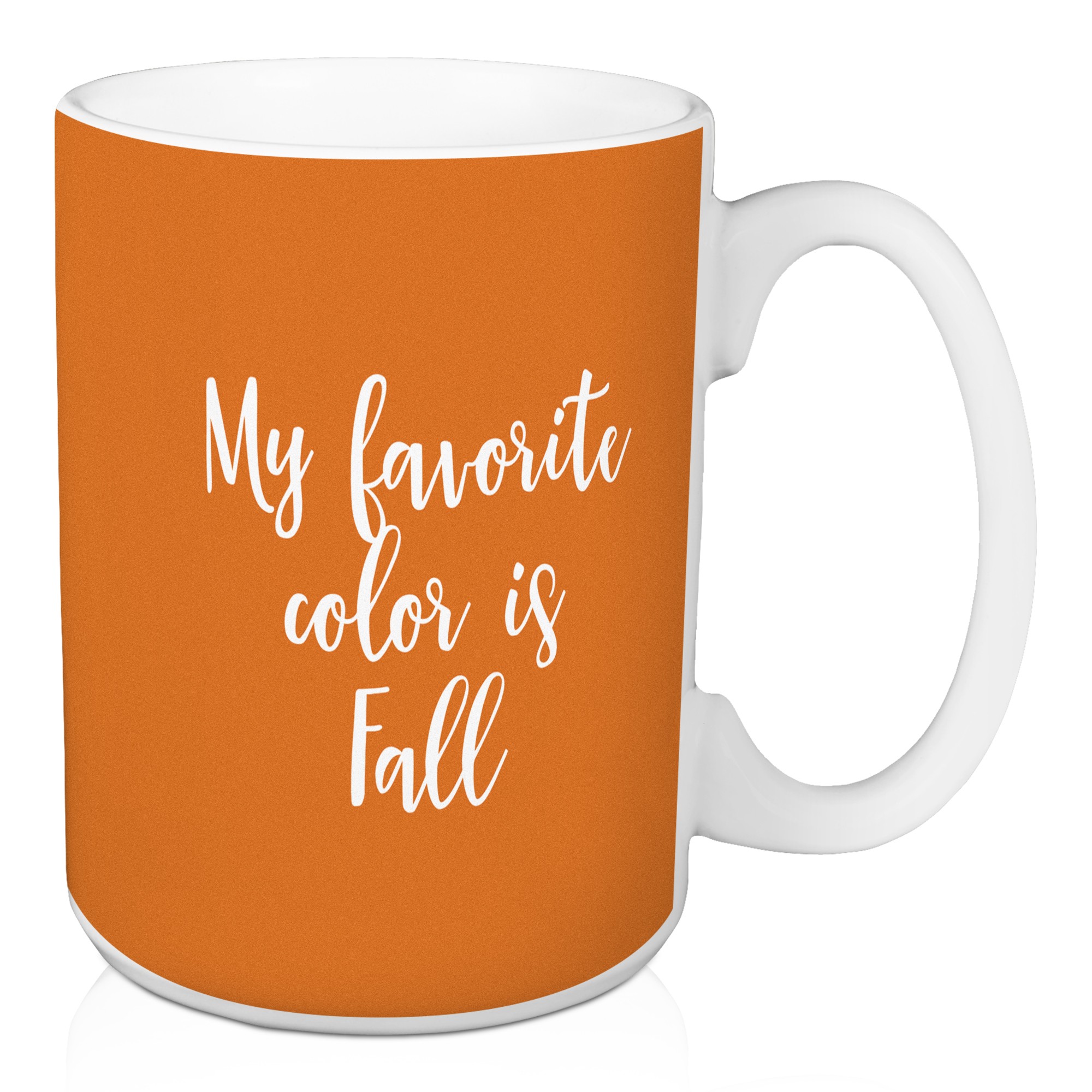 My Favorite Color Is Fall in Orange 15 oz Mug