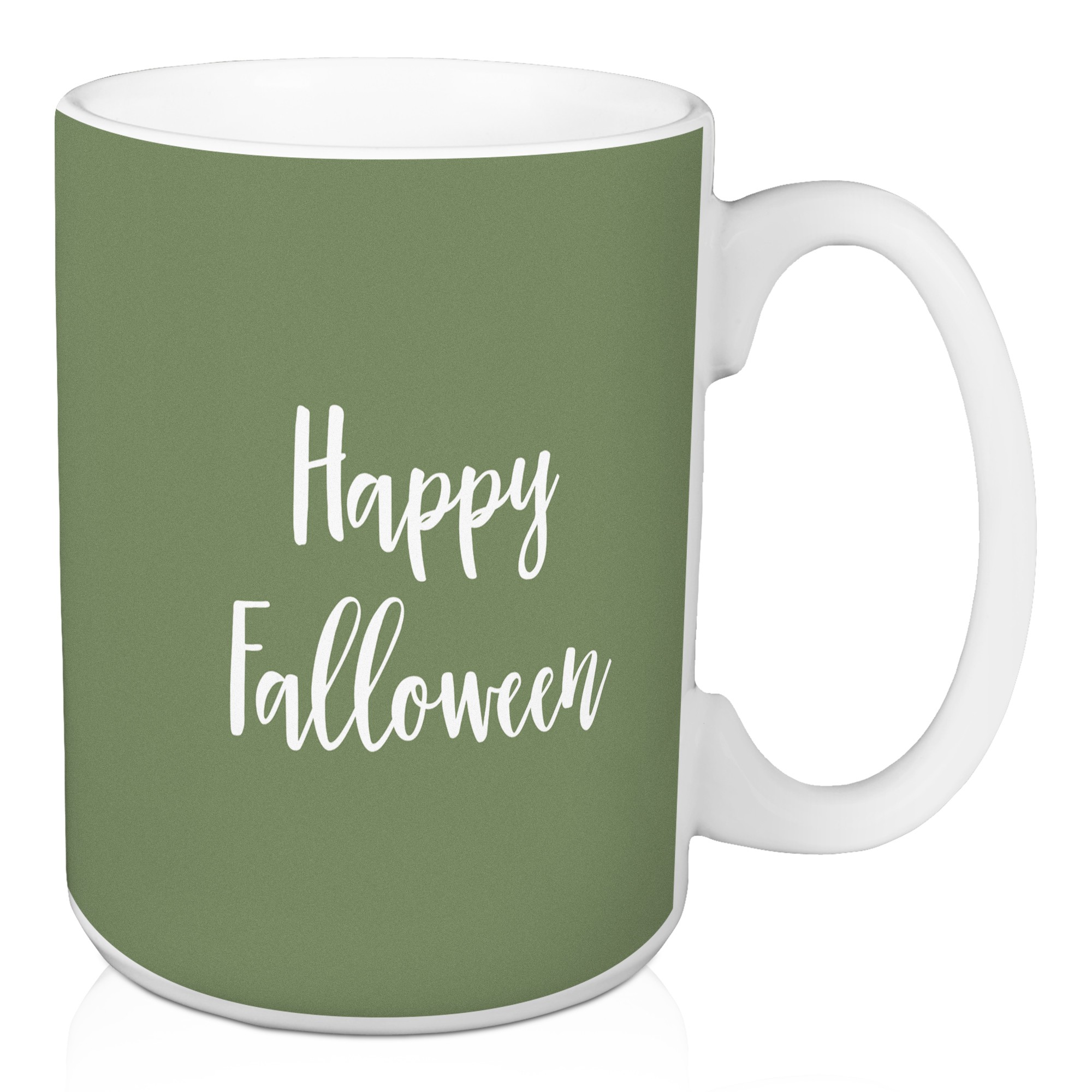 Happy Falloween in Green 15 oz Mug